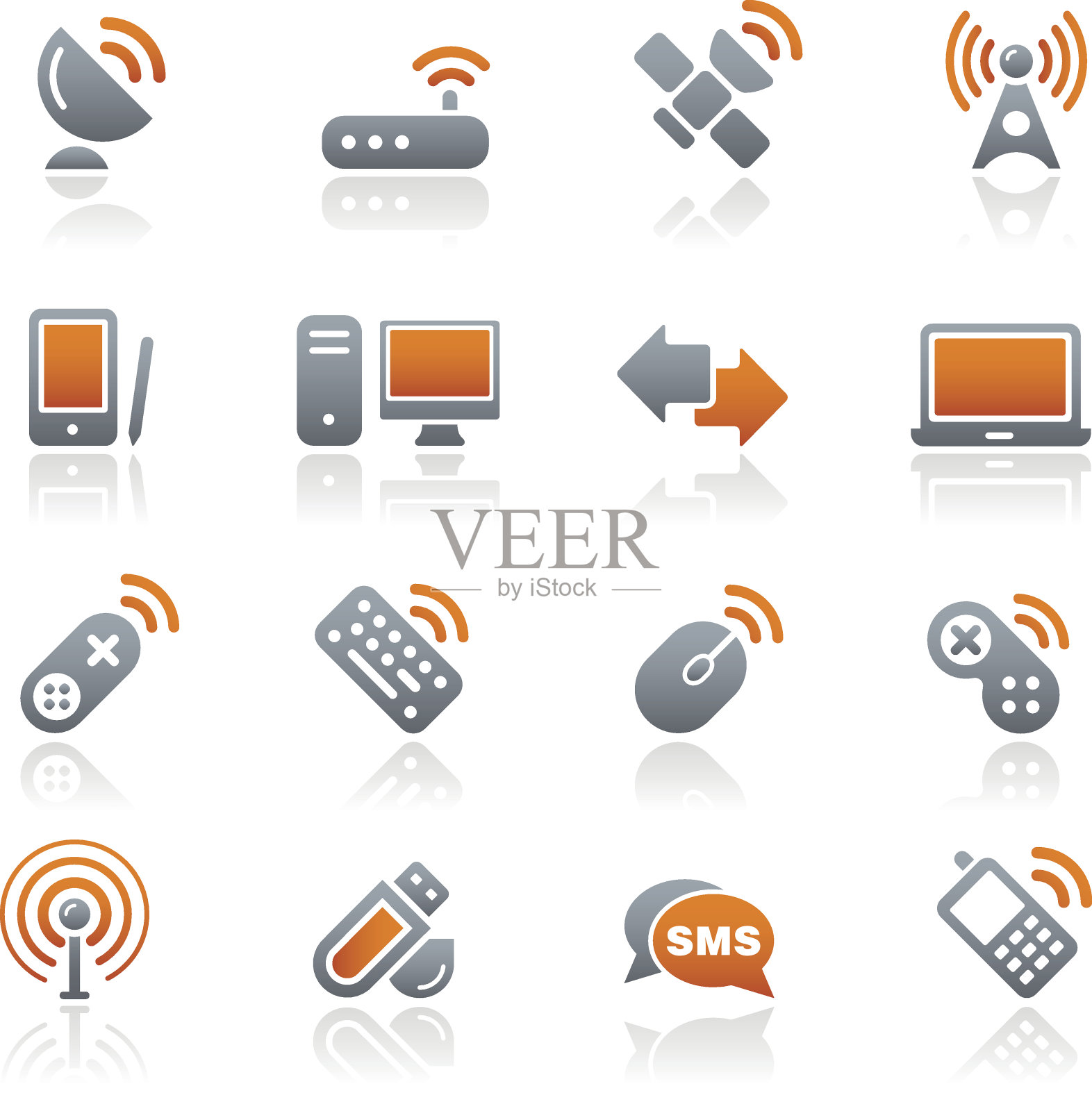 无线通讯图标-石墨系列插画图片素材
