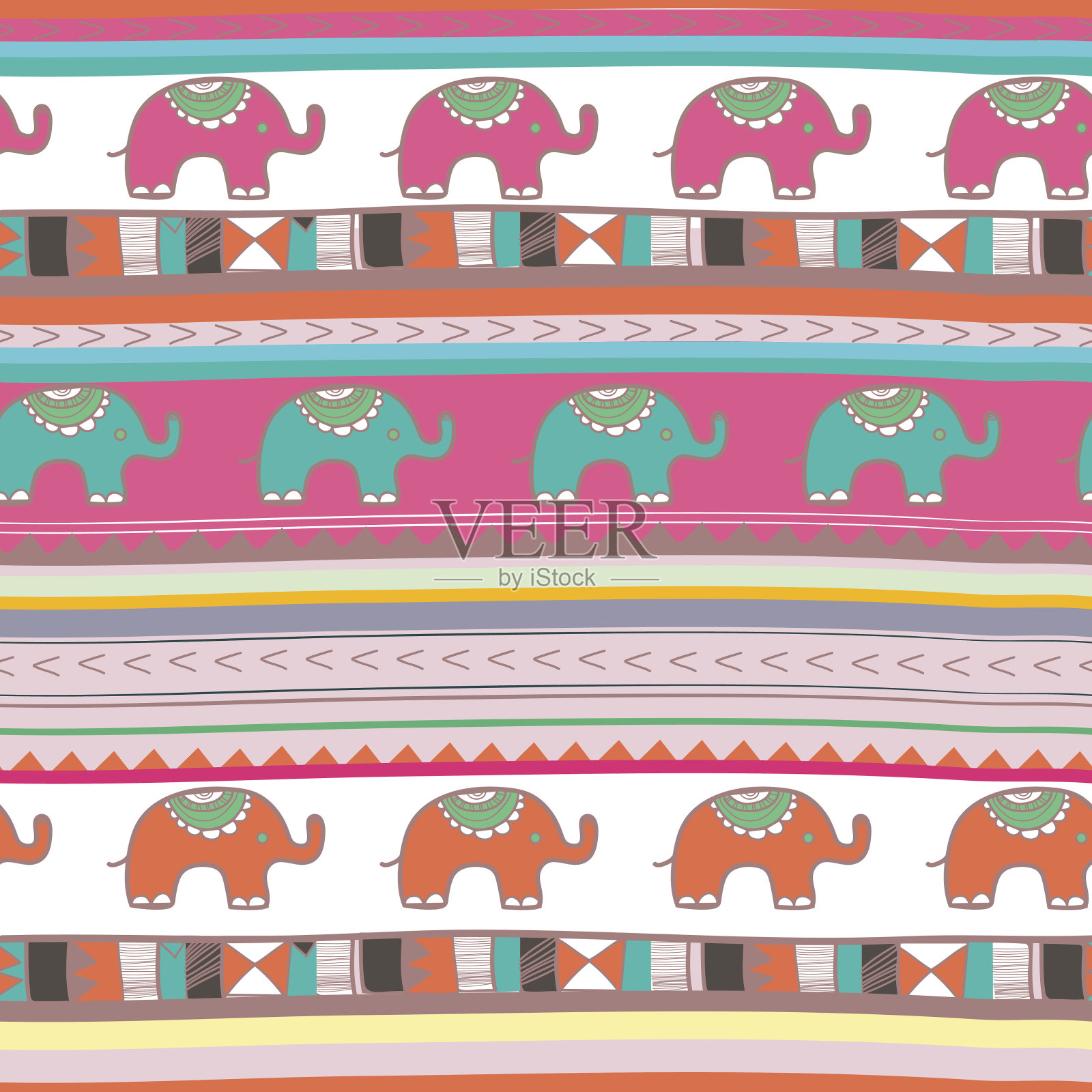 大象插画图片素材