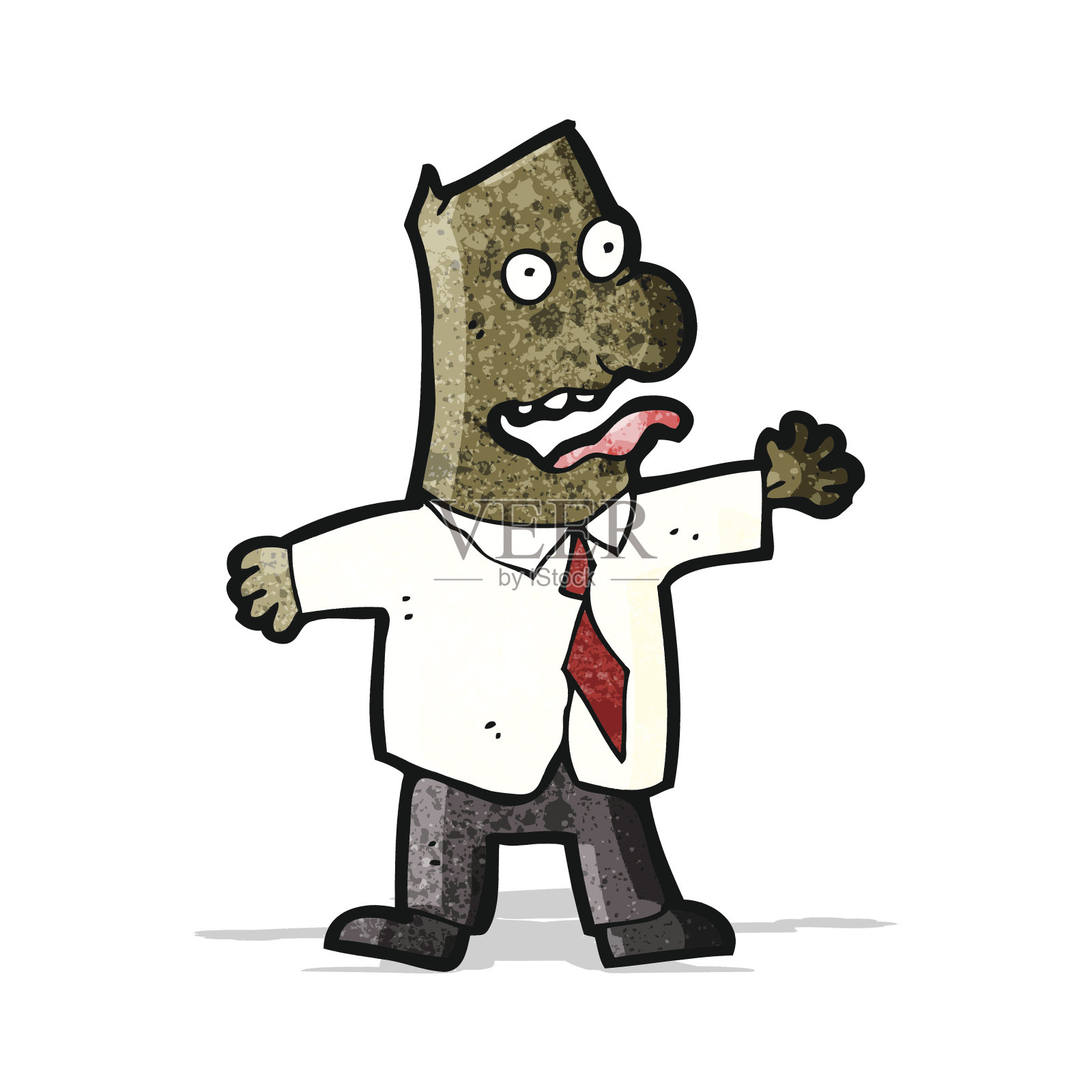 卡通疯狂的老板插画图片素材