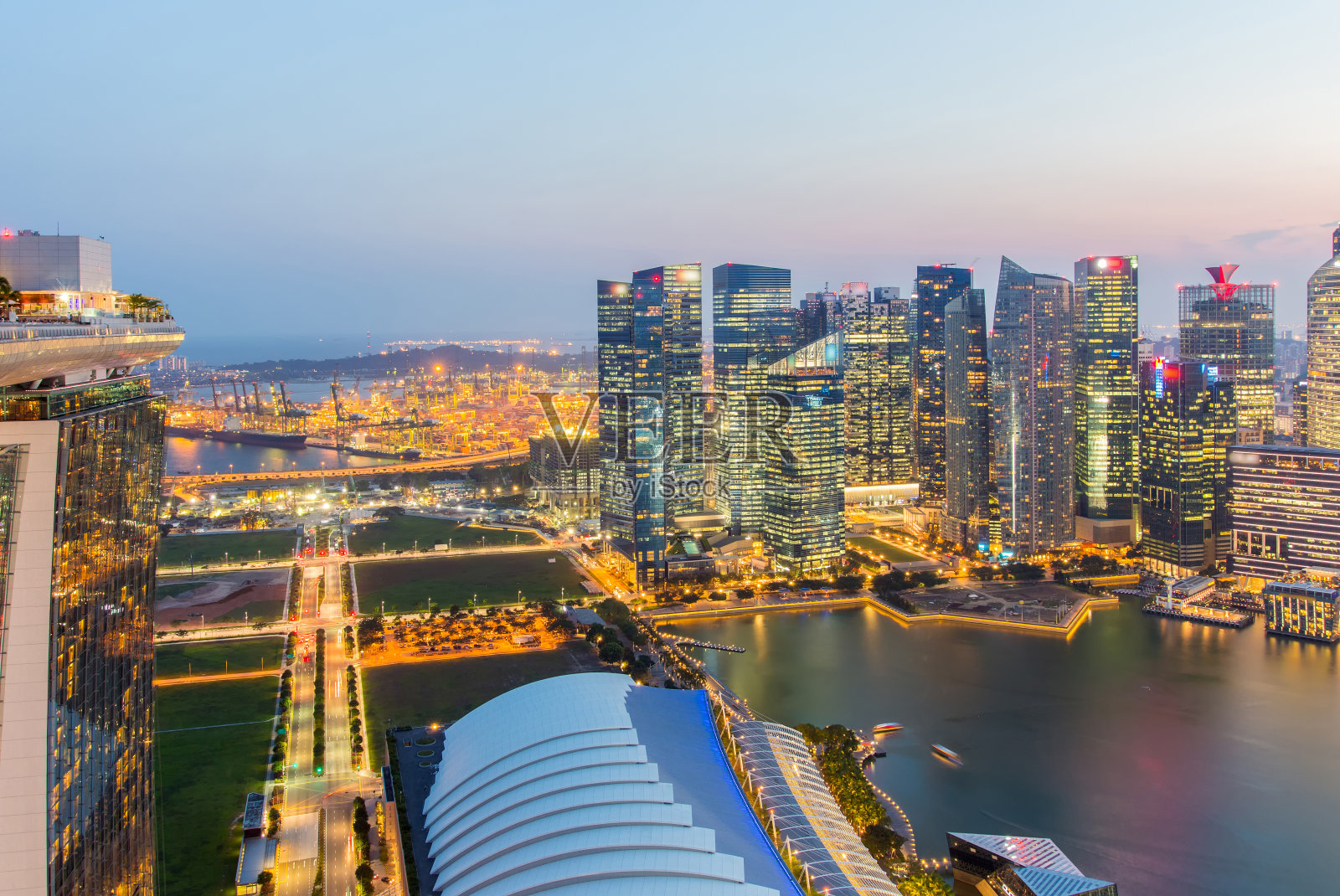 新加坡金融区景观照片摄影图片