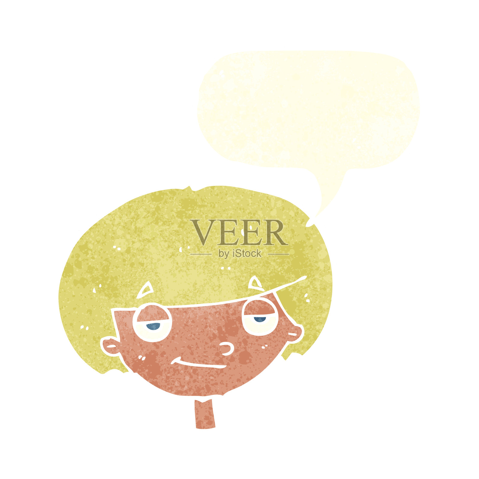 卡通自鸣得意的男孩说话冒泡设计元素图片