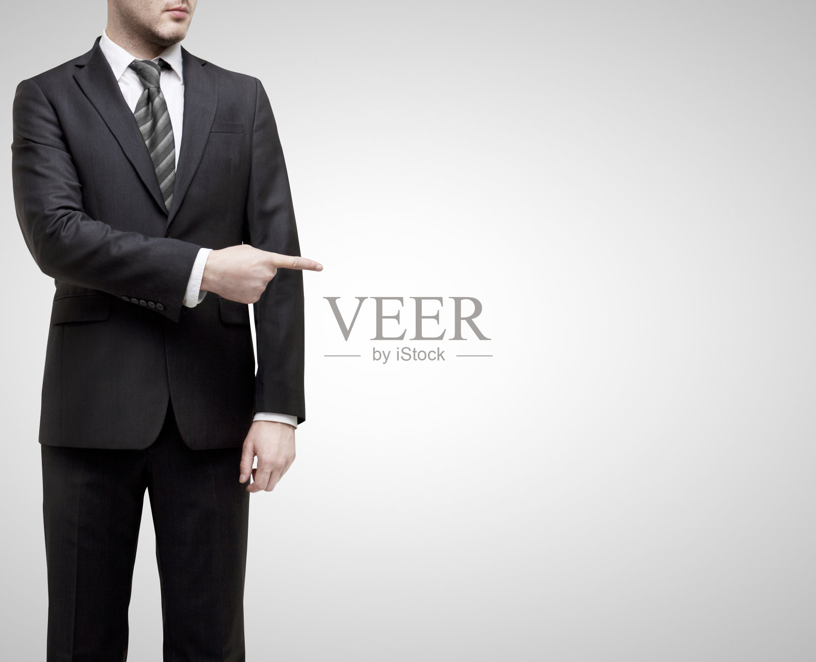 商人显示手指照片摄影图片