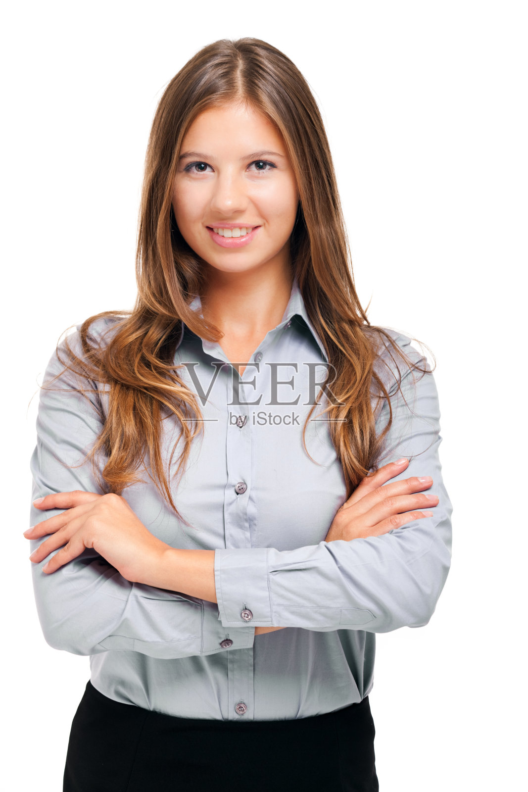 微笑的女经理画像照片摄影图片