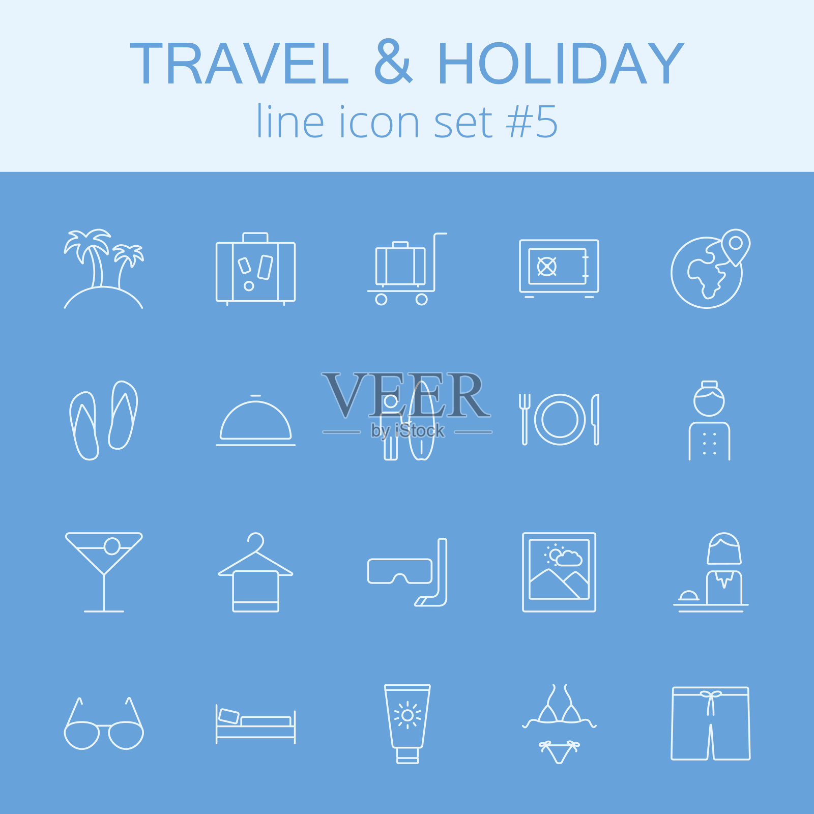 旅行和假日图标集图标素材