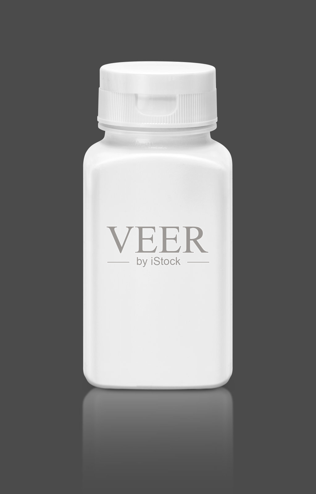 空白补充包装瓶孤立在灰色背景照片摄影图片