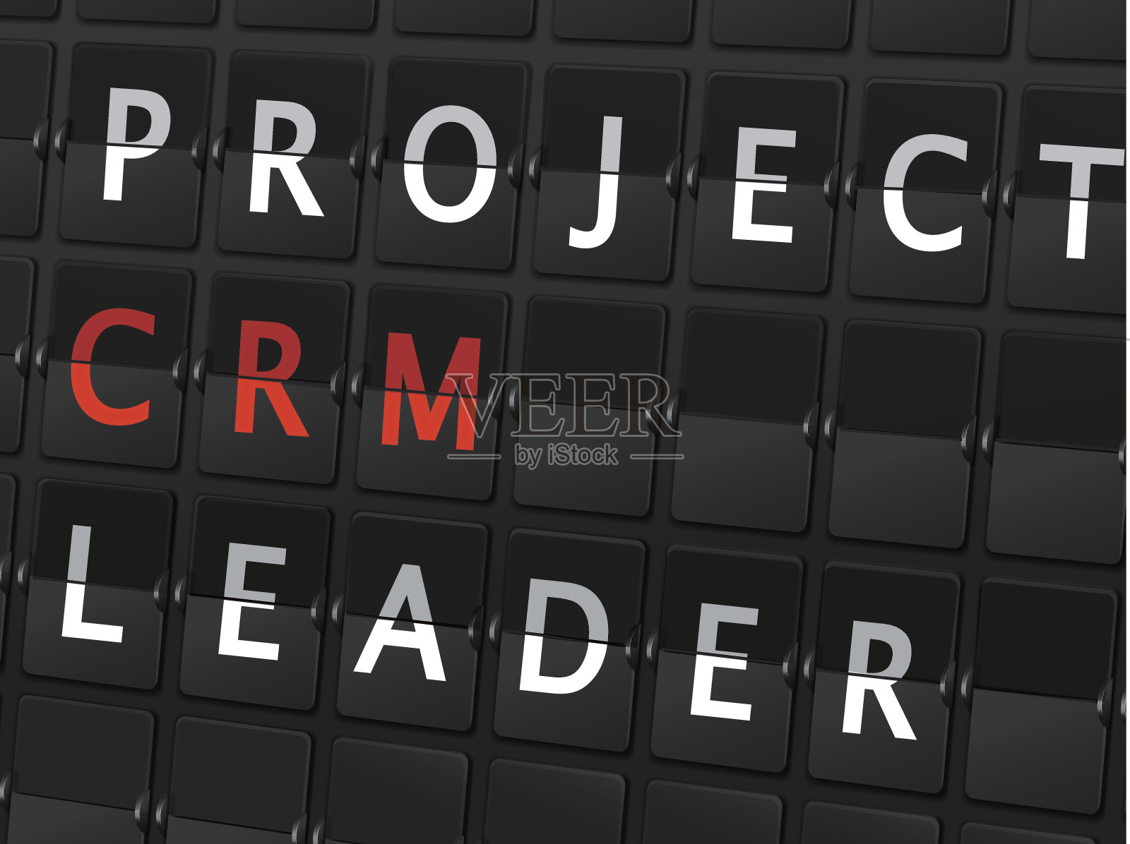 项目CRM领导在机场板上的讲话插画图片素材