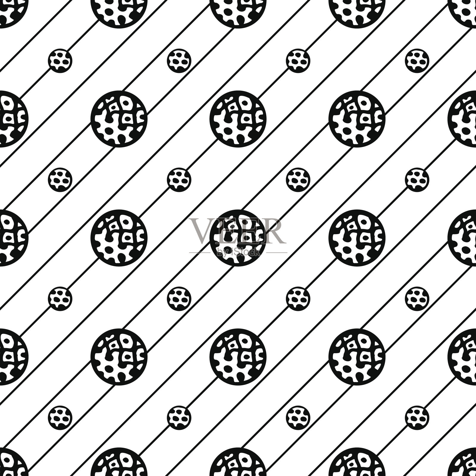 向量无缝模式。抽象的纹理。重复插画图片素材