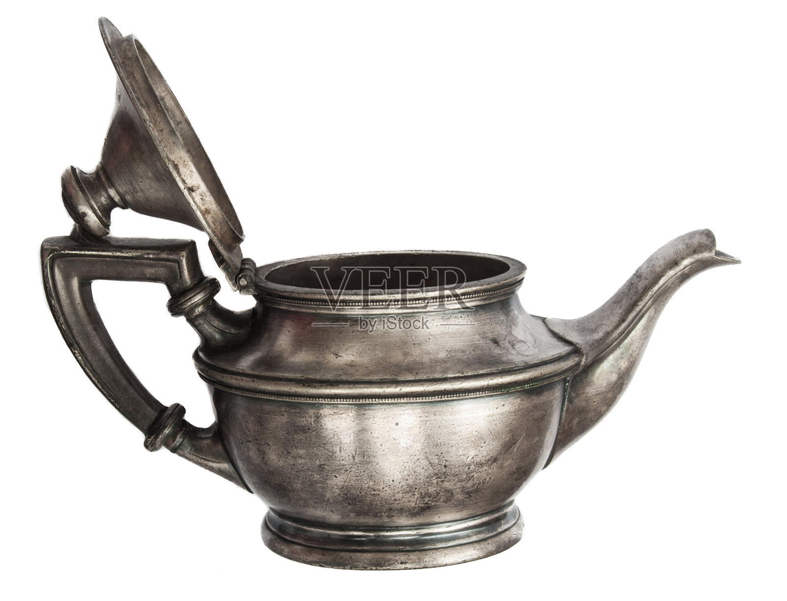 古董银茶壶照片摄影图片