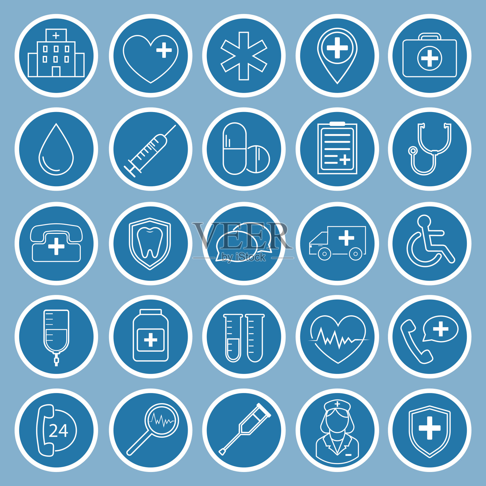 医疗平面图标图标素材