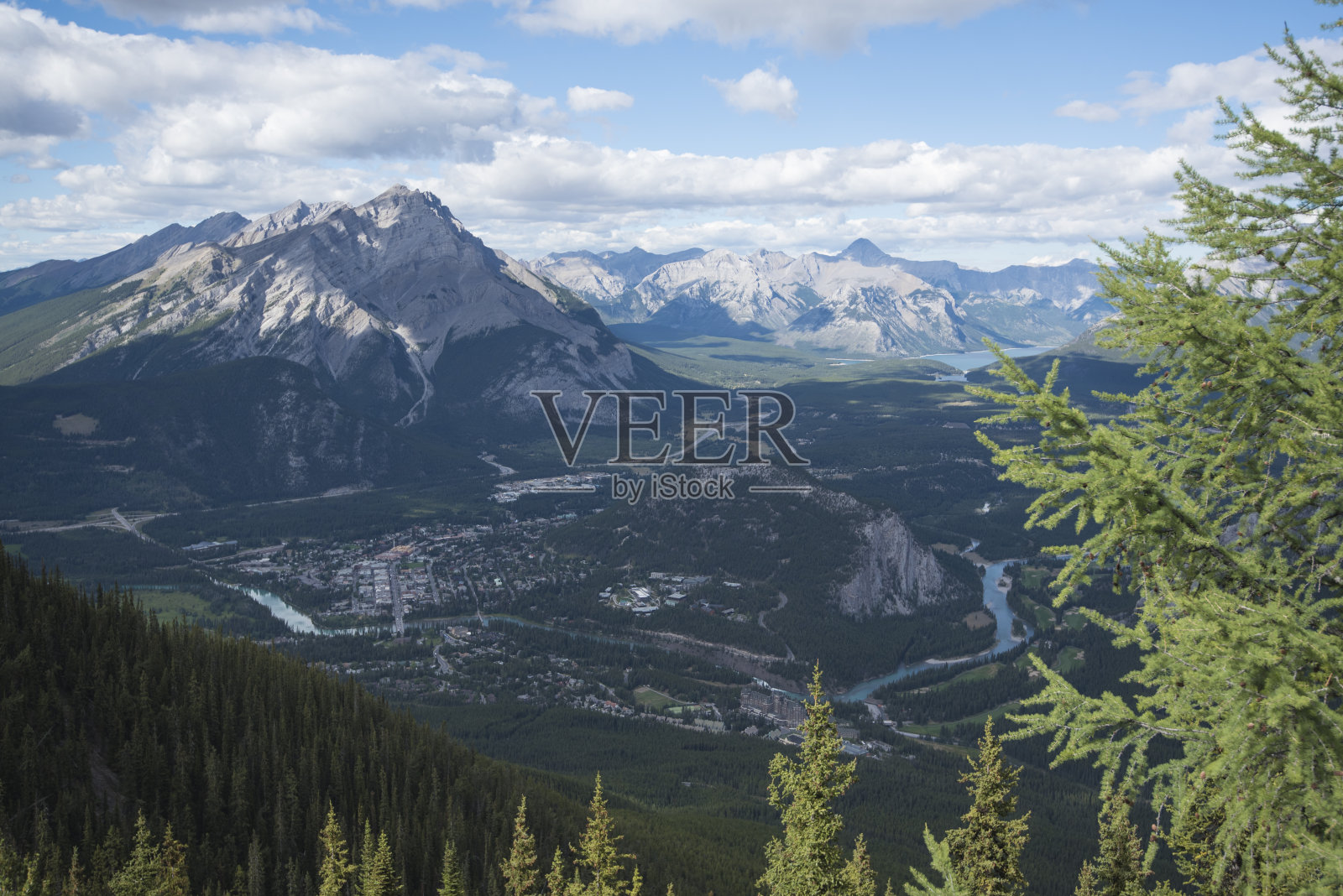 班夫山谷的景色照片摄影图片