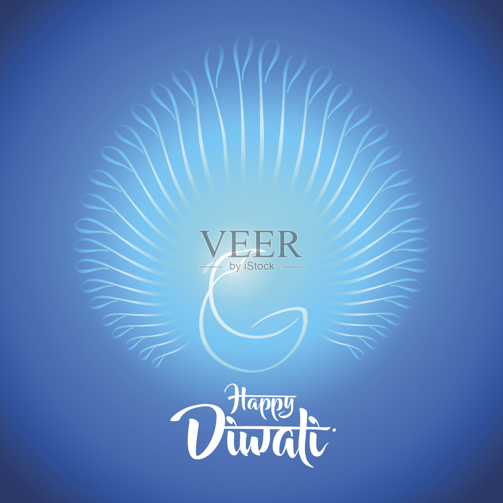 排灯节快乐孔雀迪娅油灯设计设计模板素材