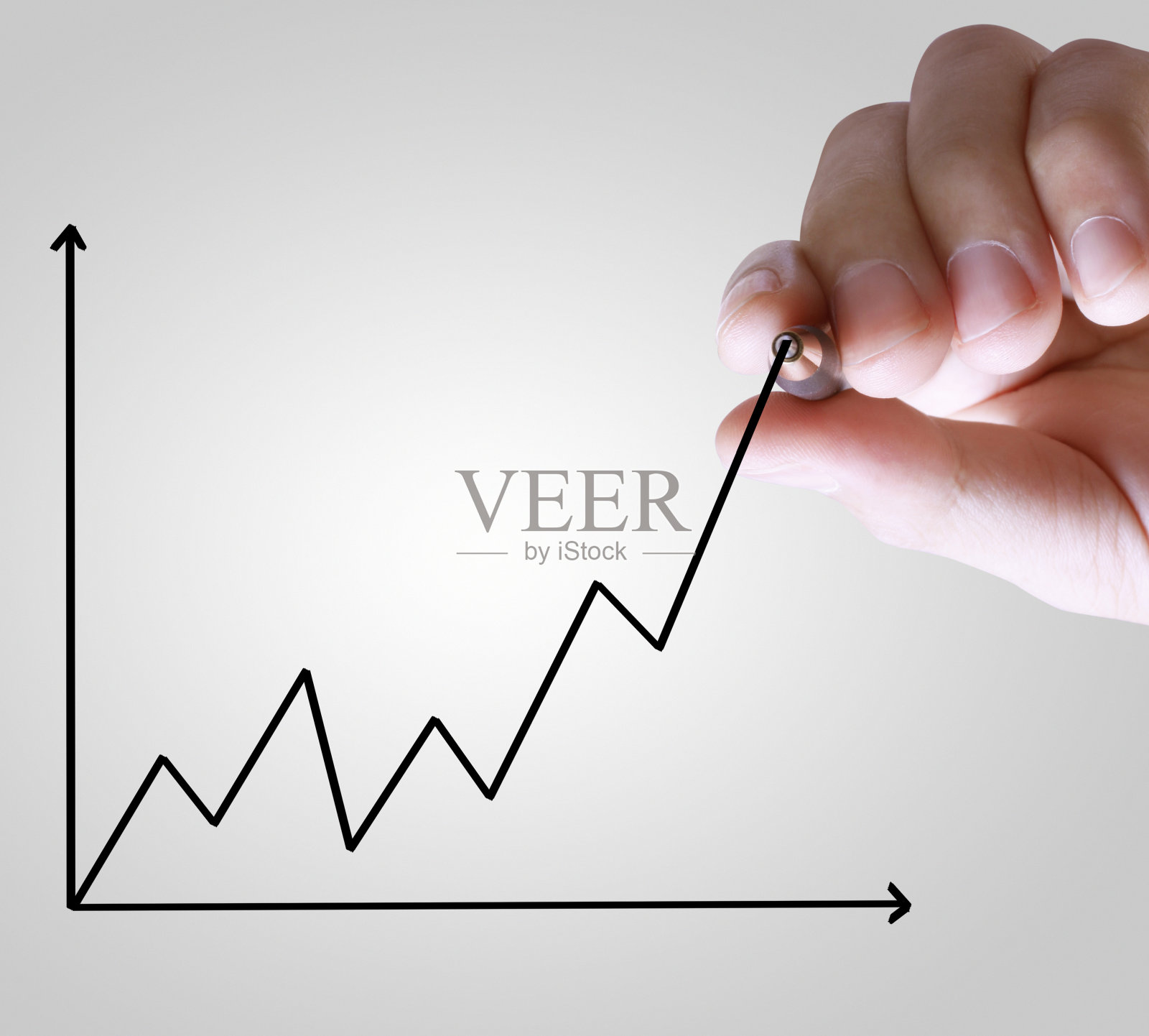 商人手写商业图照片摄影图片