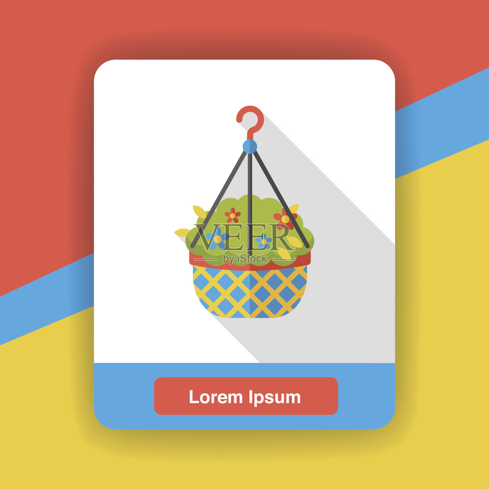 园艺花平面图标插画图片素材