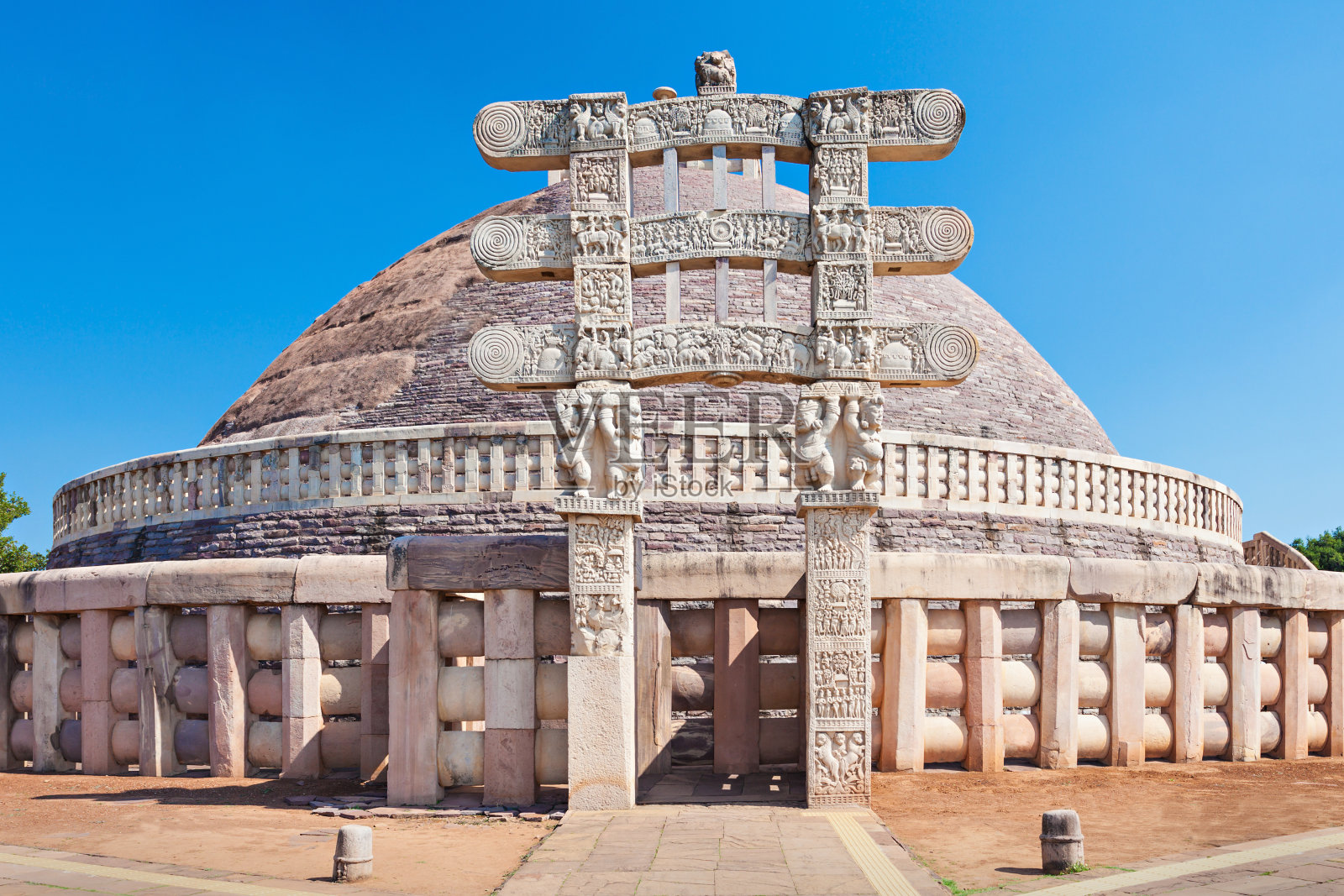 印度 桑奇斯图帕照片摄影图片