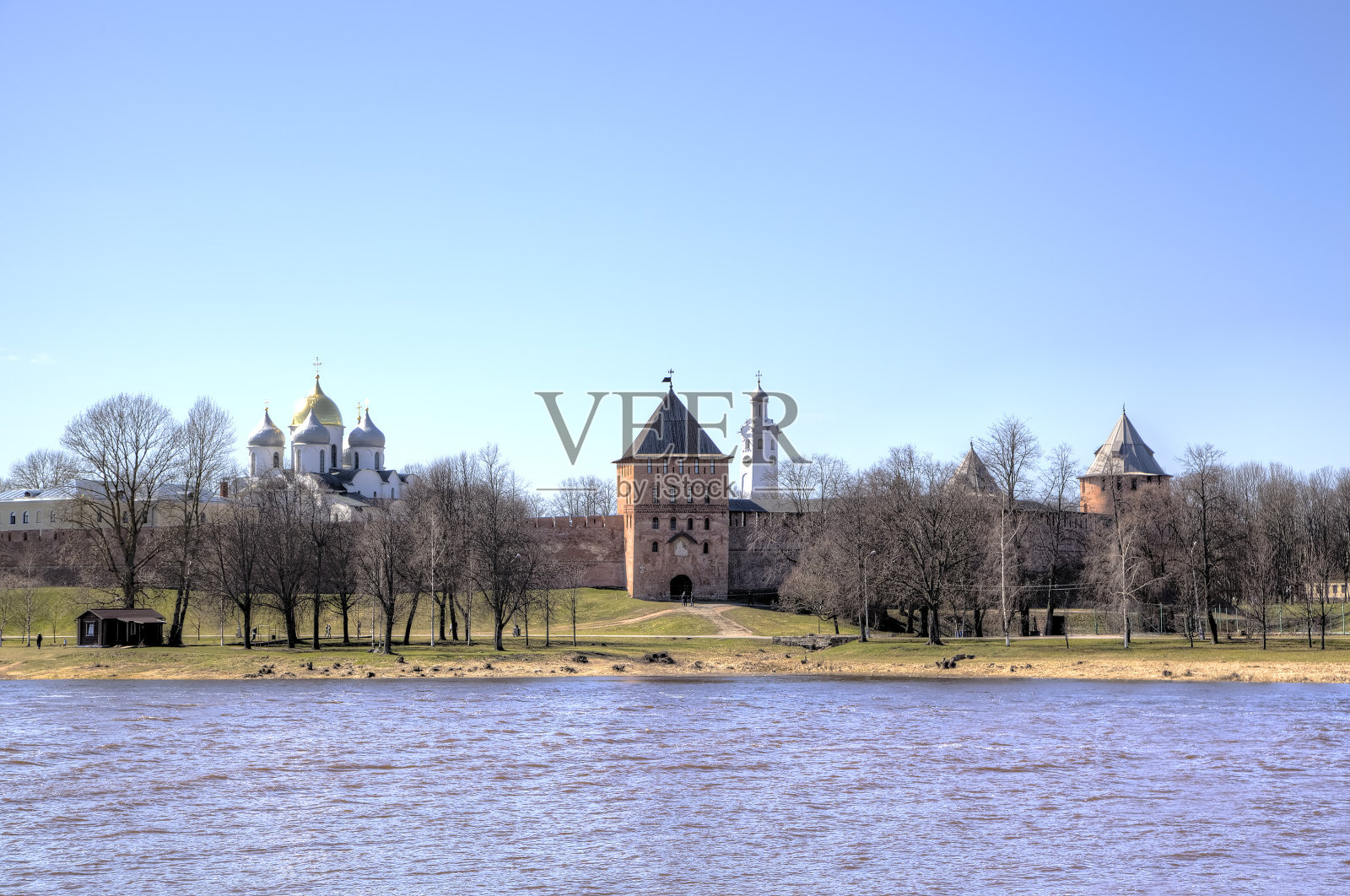 诺夫哥罗德克里姆林宫。过诺夫哥罗德,俄罗斯照片摄影图片