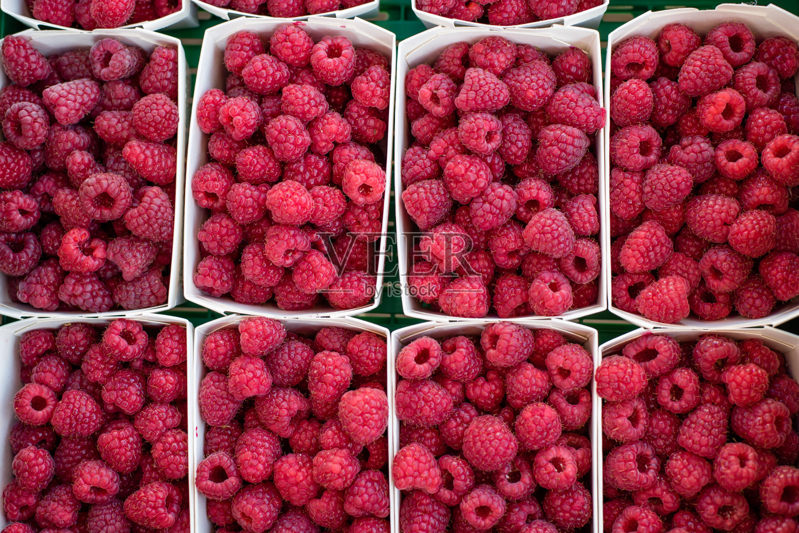 塑料容器内的覆盆子照片摄影图片