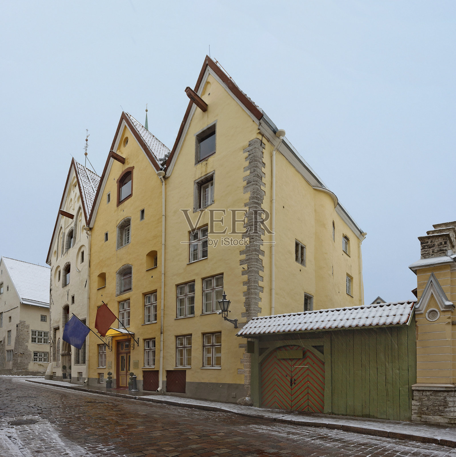 爱沙尼亚塔林的中世纪建筑照片摄影图片