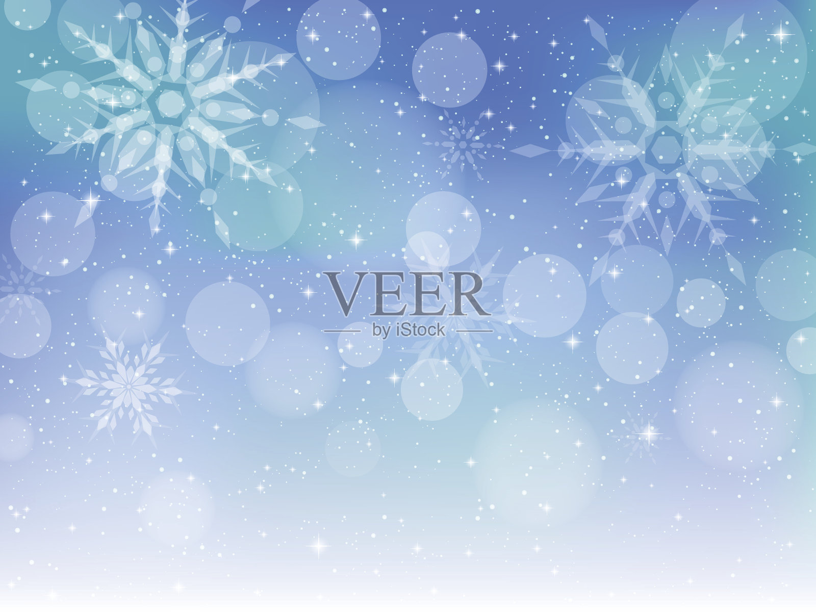 雪晶背景插画图片素材