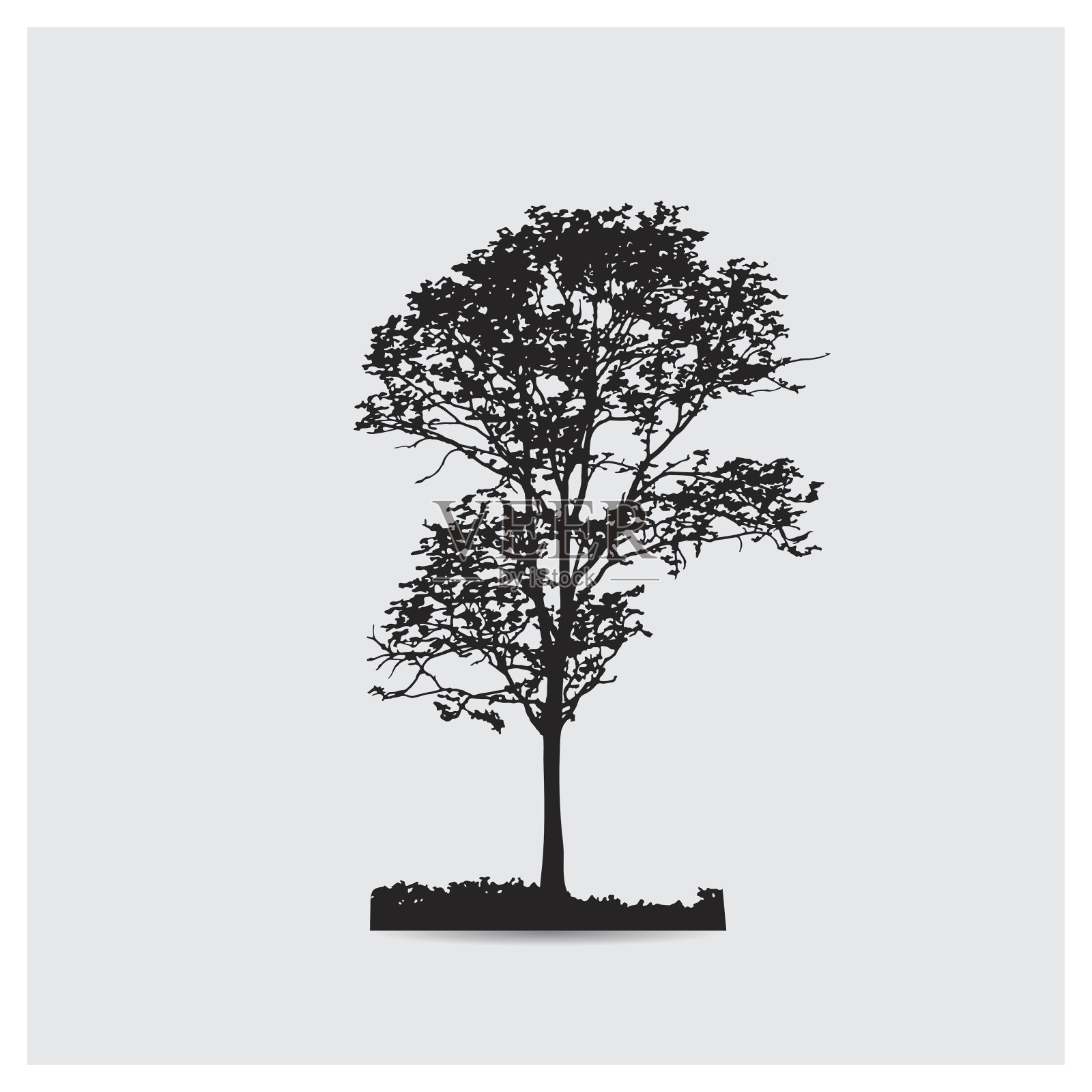 向量树的轮廓设计元素图片