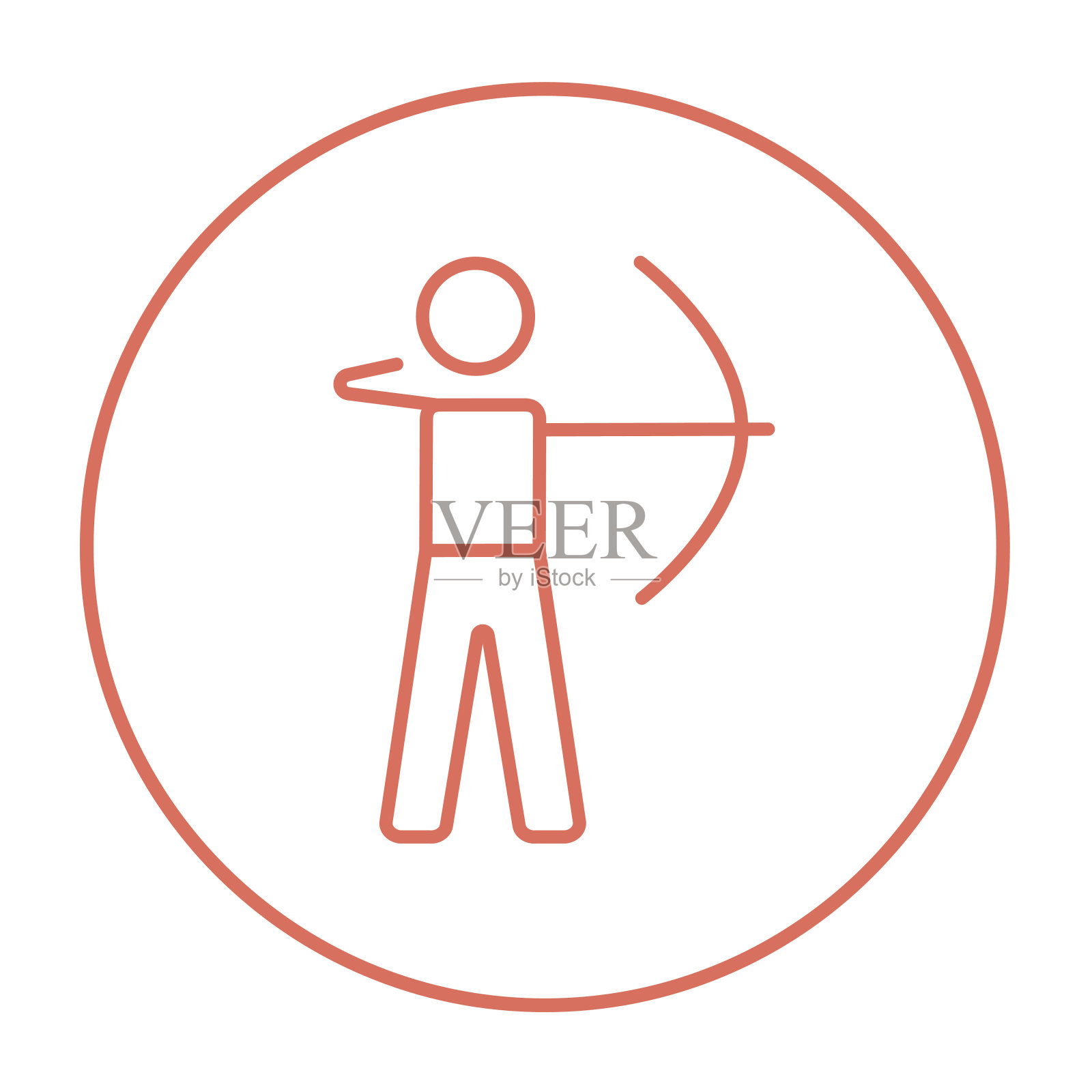 弓箭手训练与弓线图标图标素材