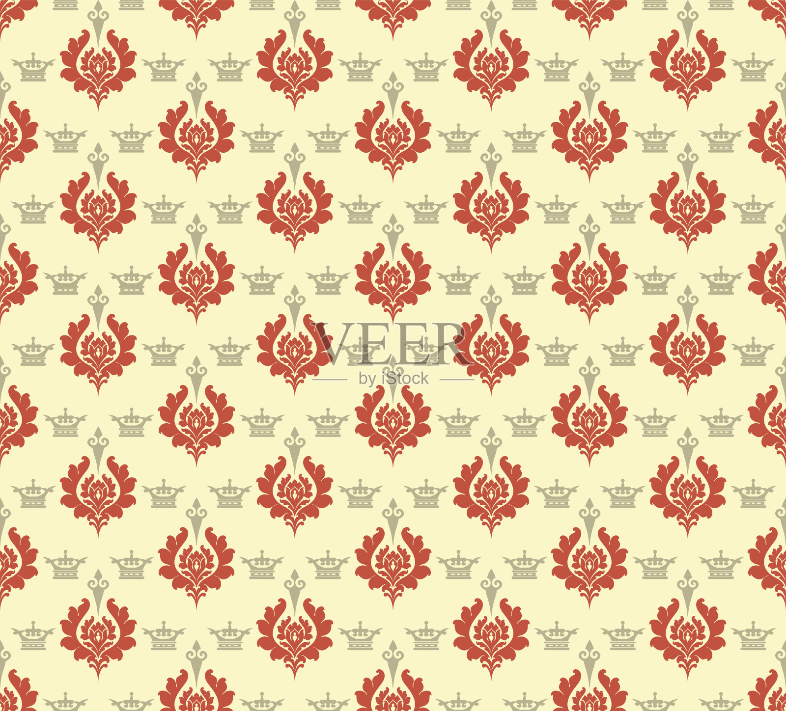 古董无缝壁纸插画图片素材