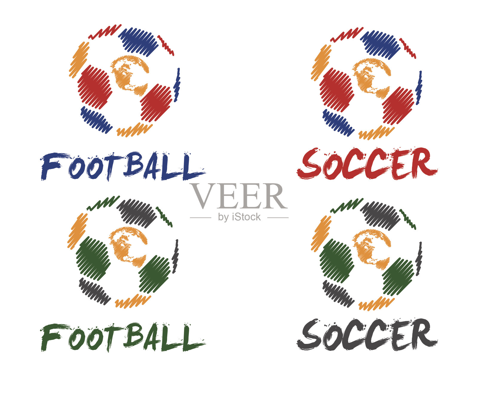 足球和足球插图插画图片素材