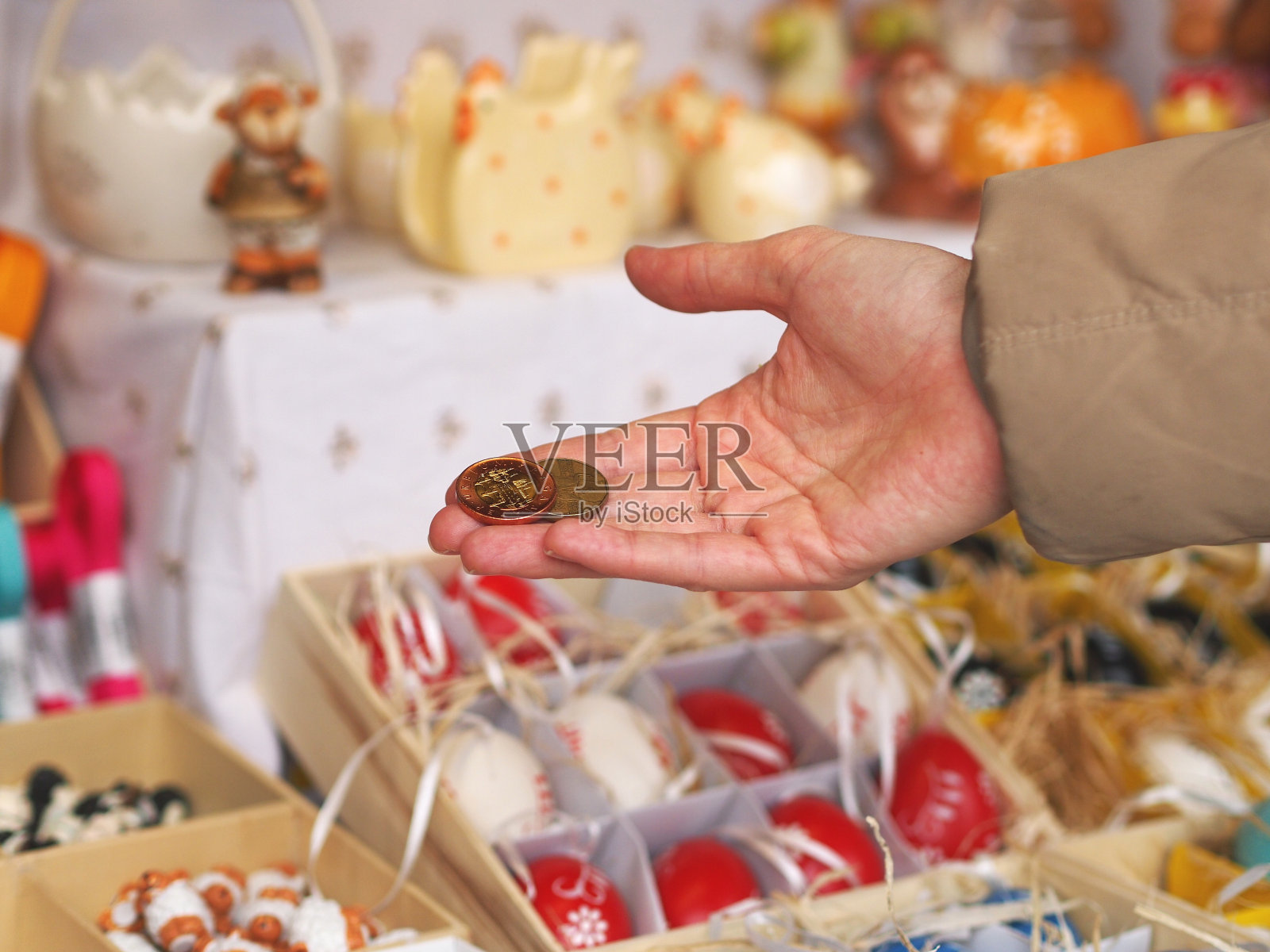 布拉格(捷克共和国)的复活节市场照片摄影图片