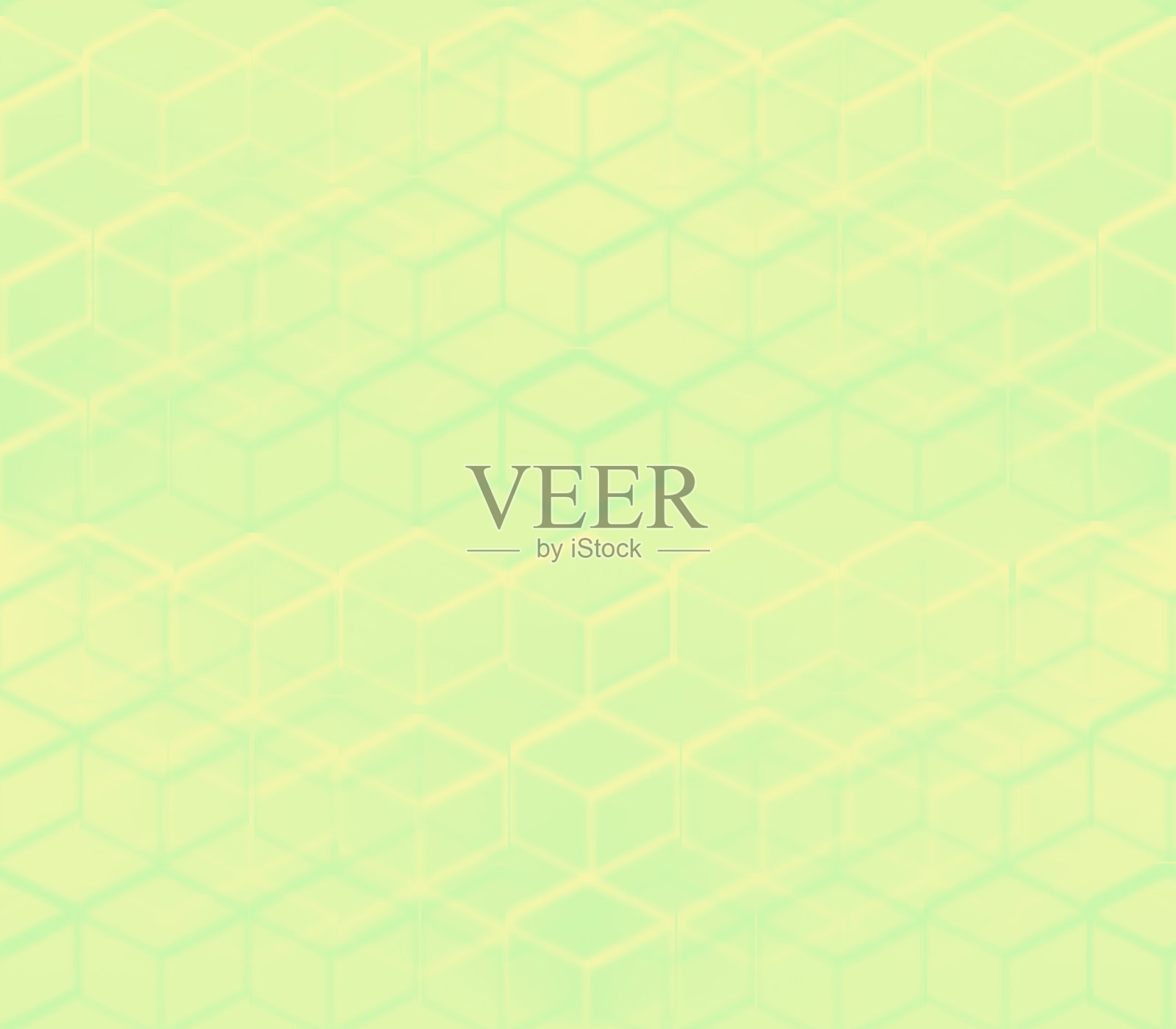 在黄色和绿色背景的立方体上照片摄影图片