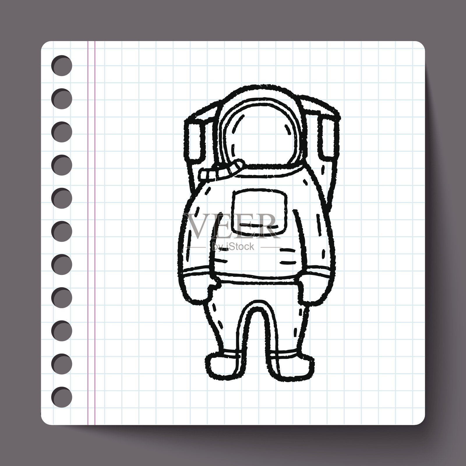 宇航员涂鸦插画图片素材