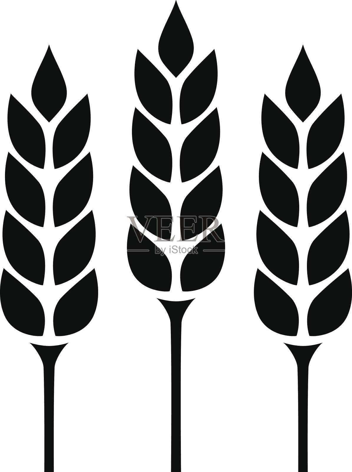 黑色谷物图标插画图片素材