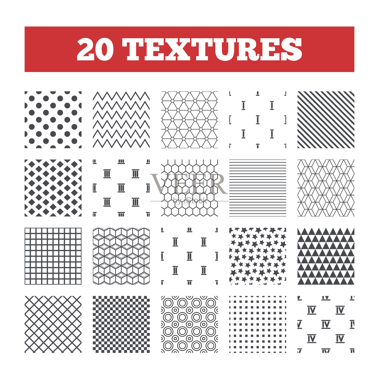 罗马数字图标。一,二,三插画图片素材