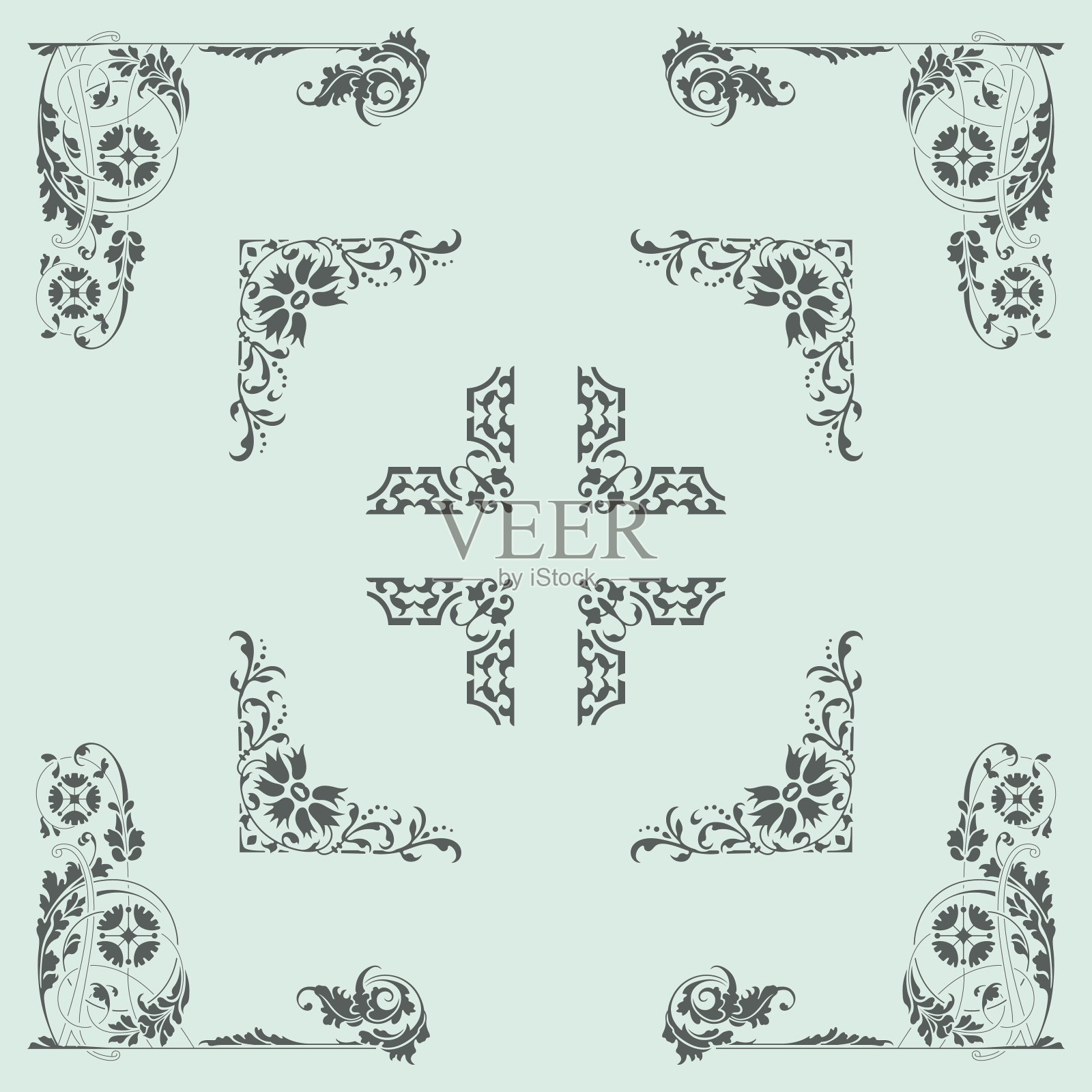 角装饰插画图片素材