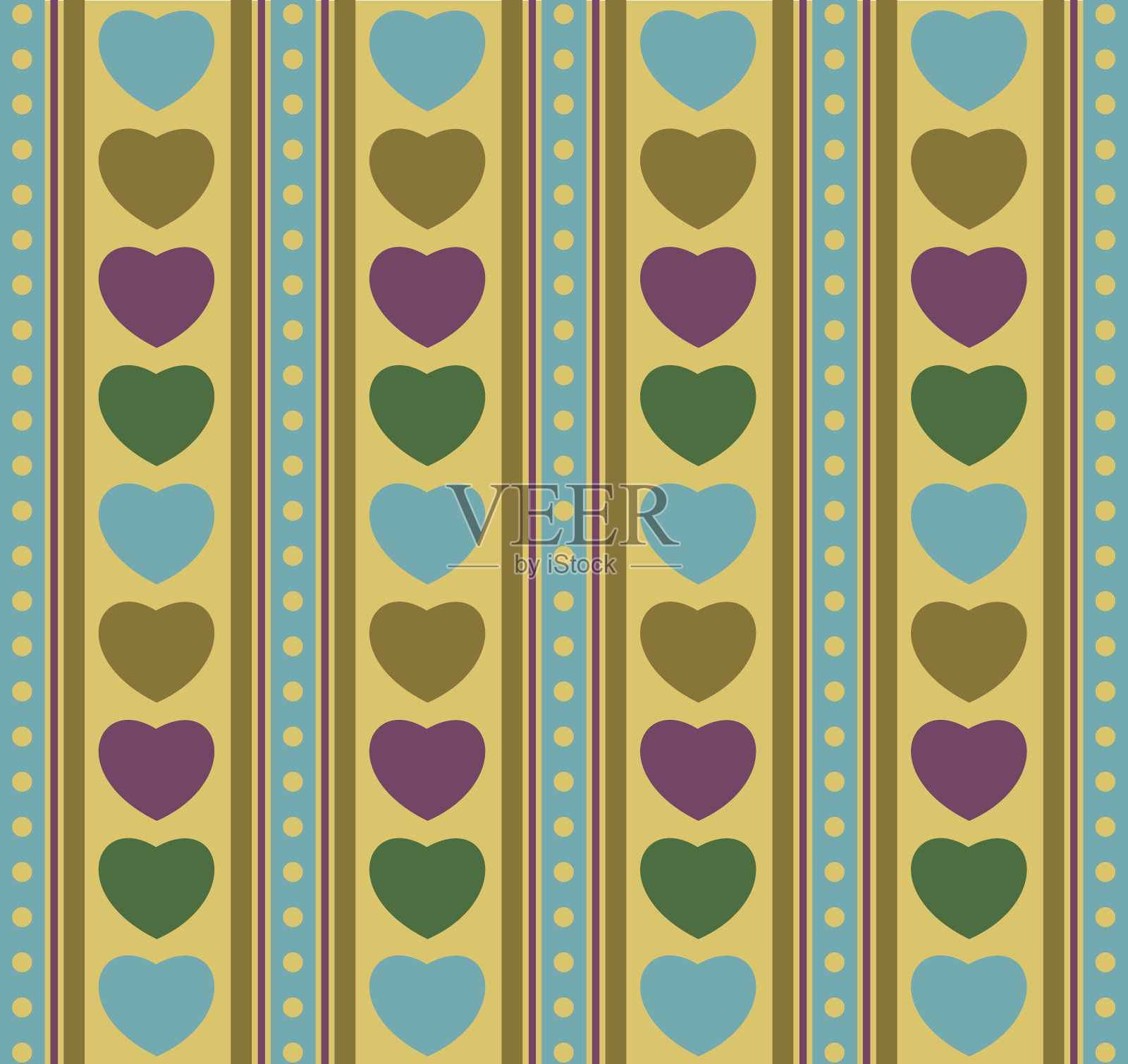 心和条插画图片素材