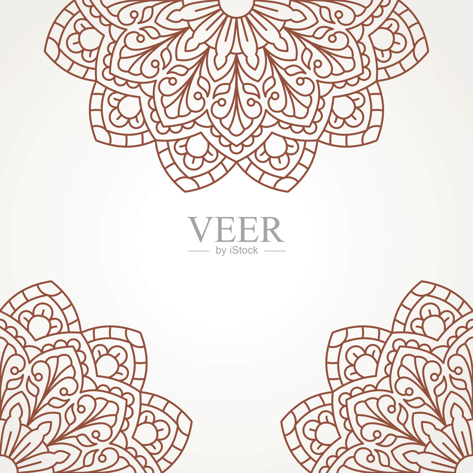 东方曼陀罗图案插画图片素材