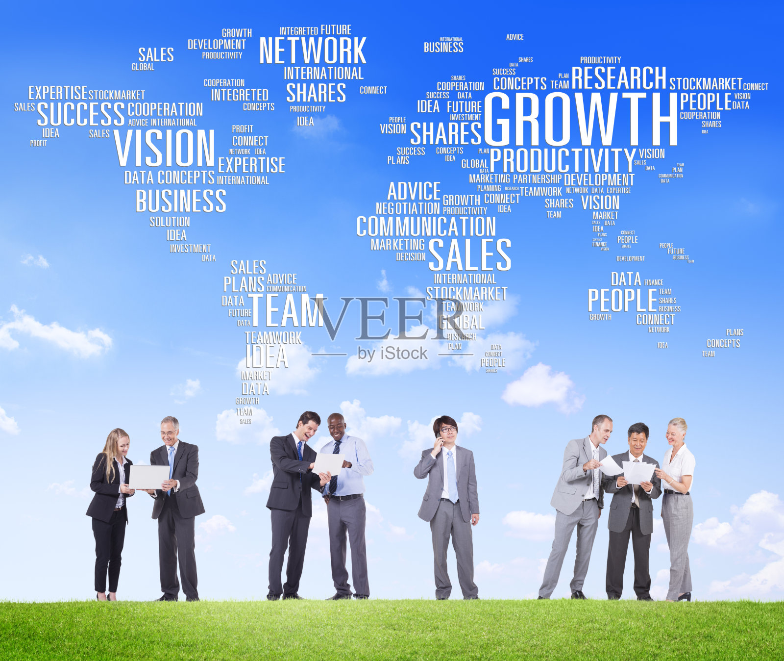 全球商务人士企业会议成功增长概念照片摄影图片