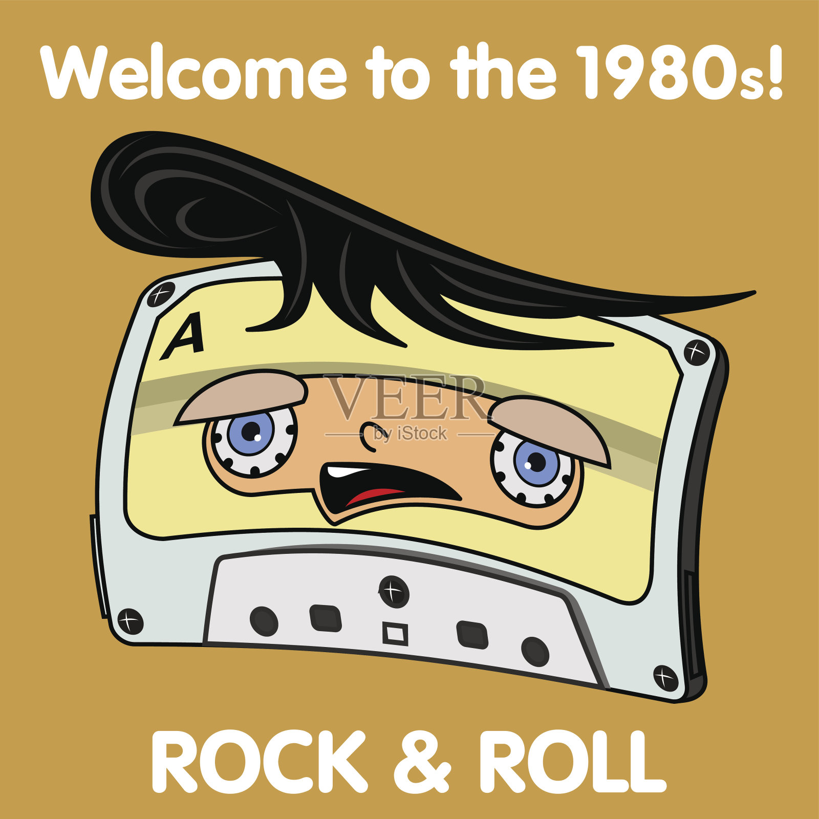 紧凑的磁带磁带插画图片素材