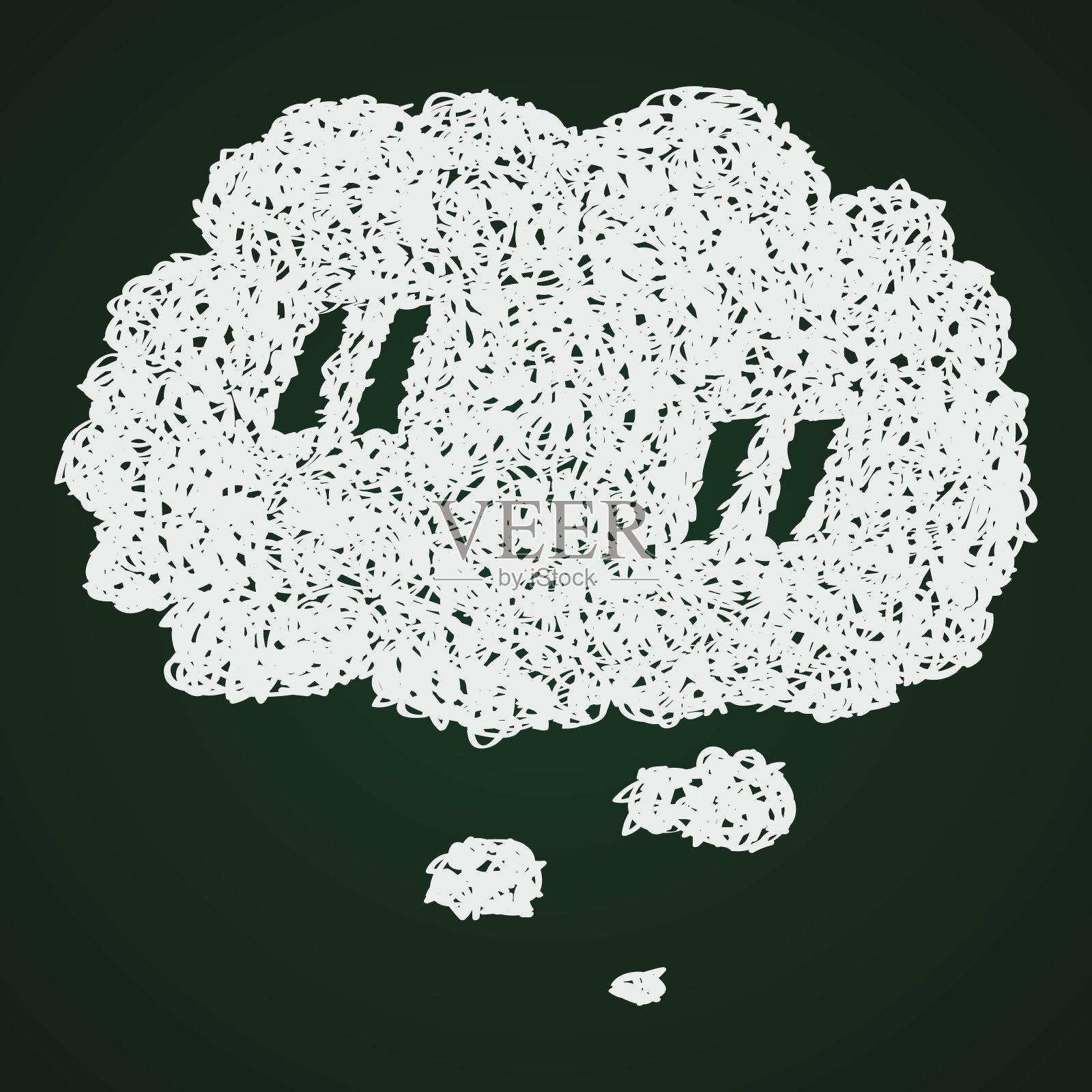 简单的引用思想泡泡涂鸦插画图片素材