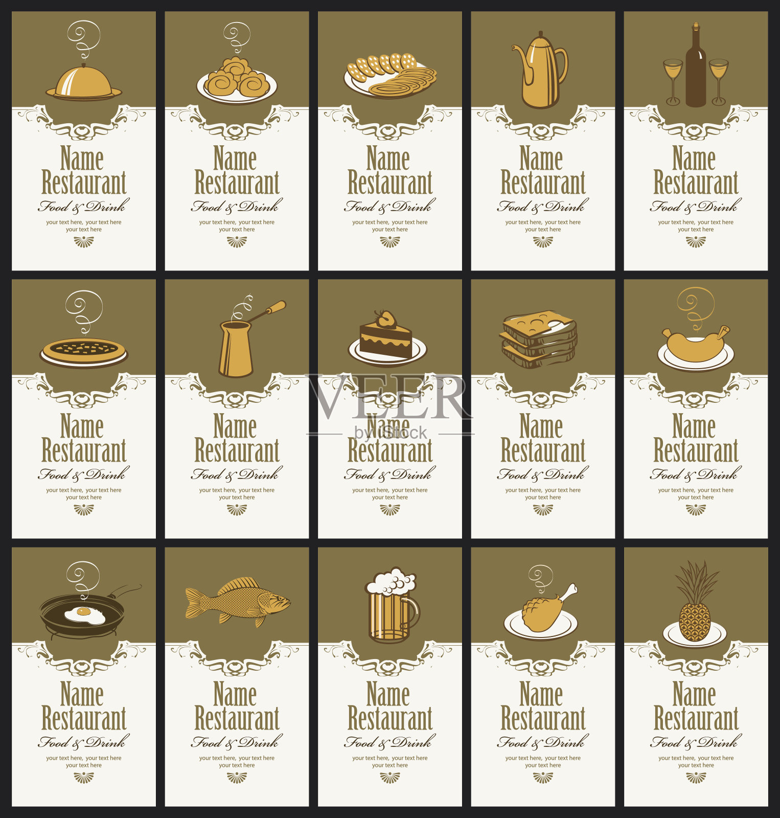 名片有不同的特色插画图片素材