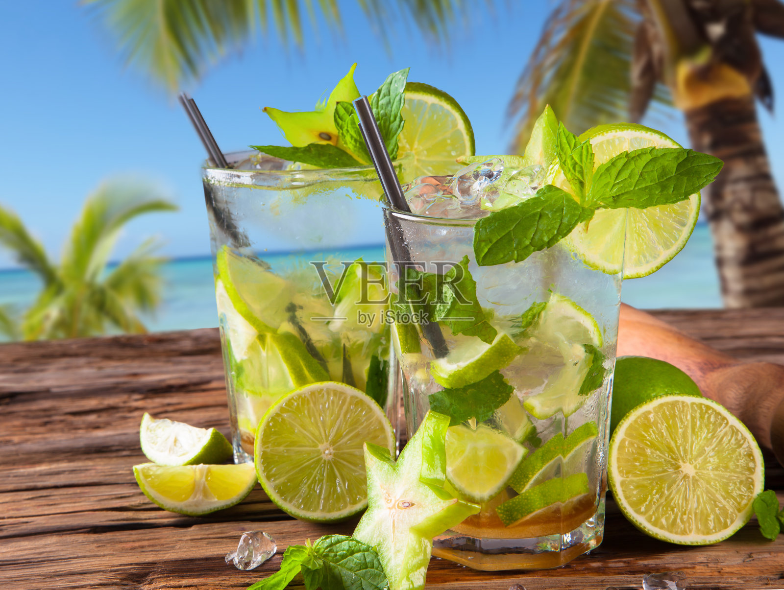 夏天喝照片摄影图片