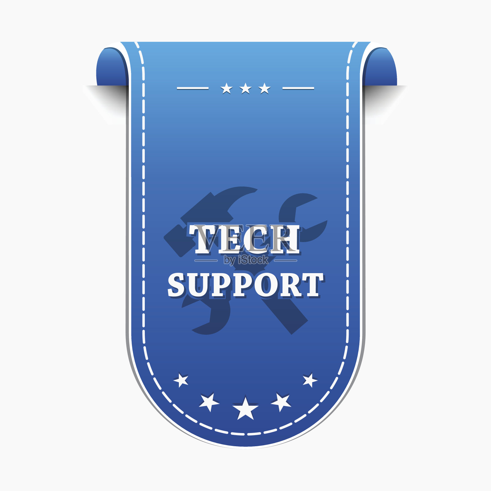 技术支持蓝色矢量图标设计插画图片素材