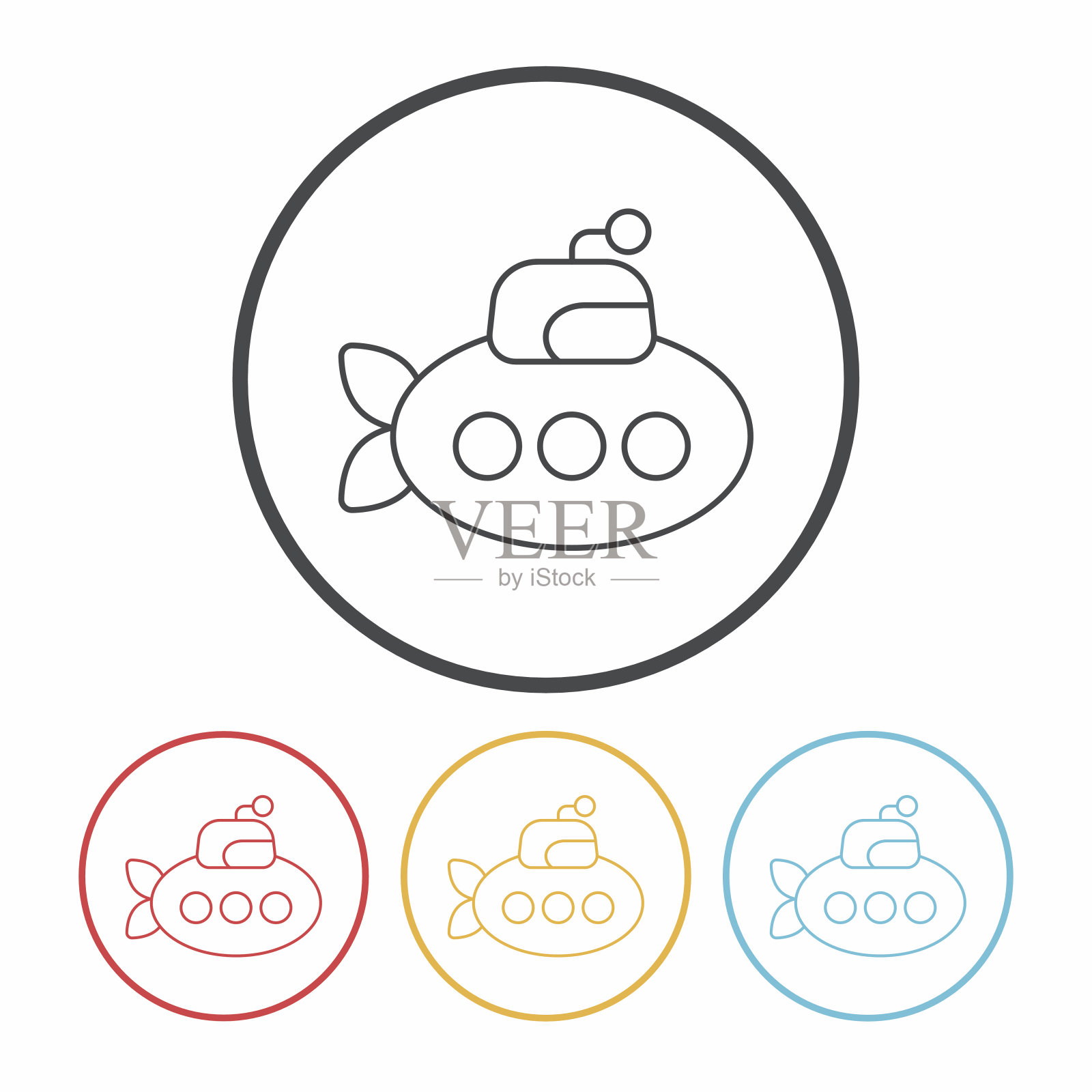 潜艇一行图标图标素材