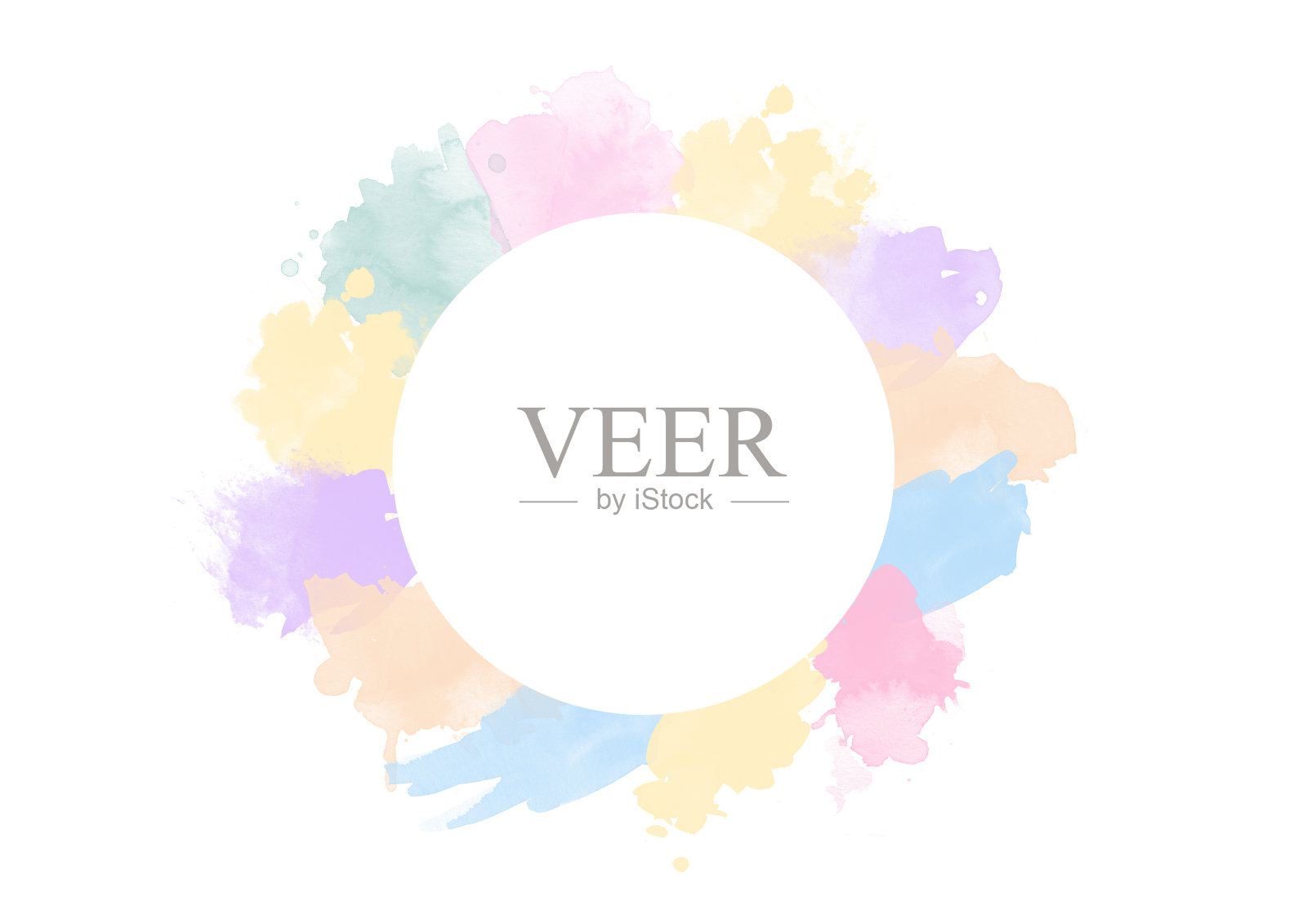 粉彩水彩圈照片摄影图片