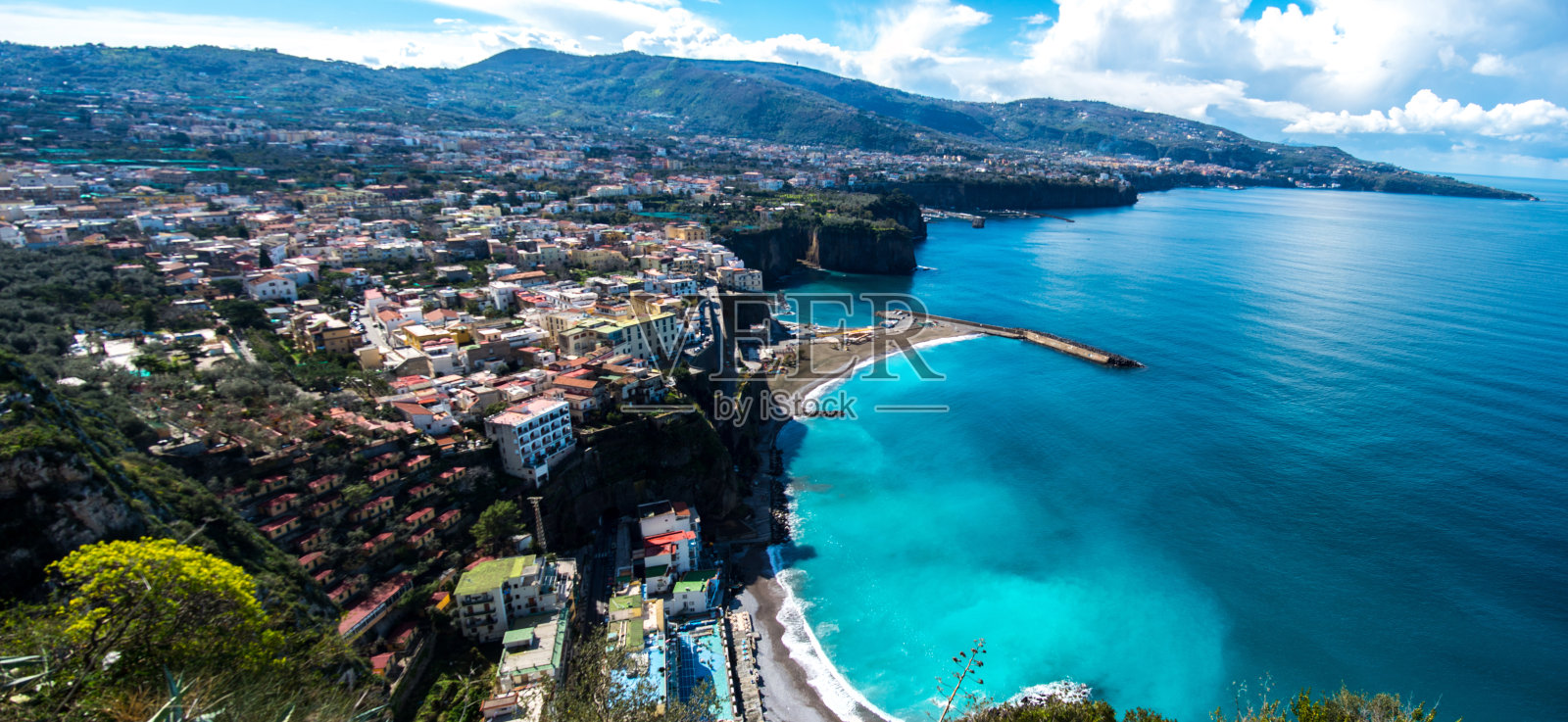 索伦托的城市照片摄影图片