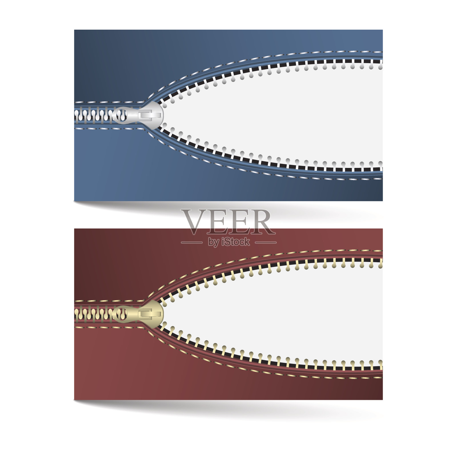 水平名片模板与zip模式设计模板素材