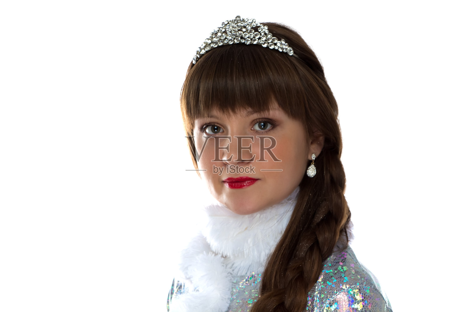 可爱的雪姑娘照片照片摄影图片