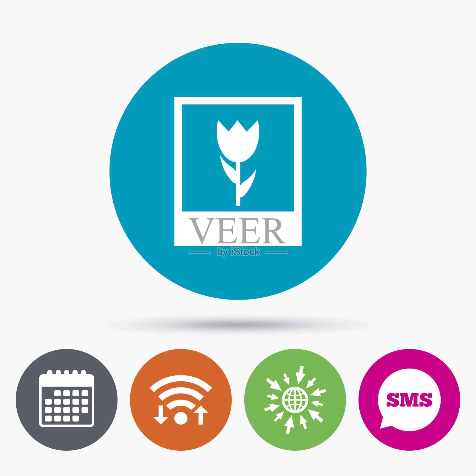 微距相框图标。花卉摄影。图标素材