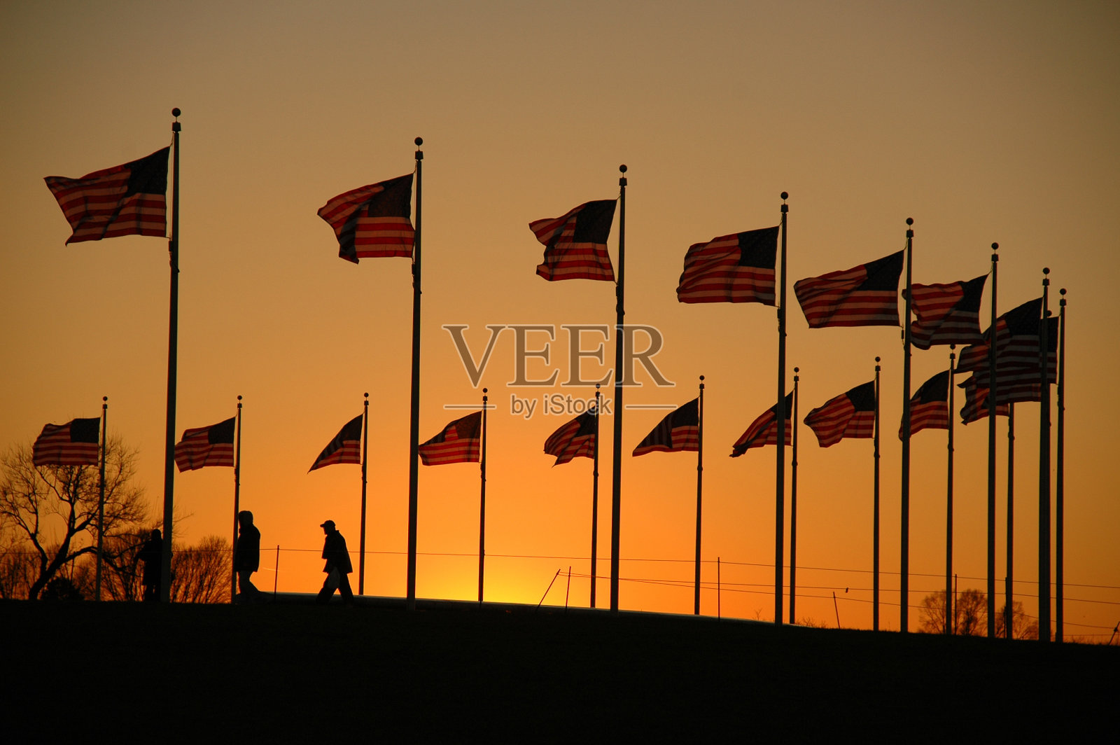 游行的旗帜照片摄影图片