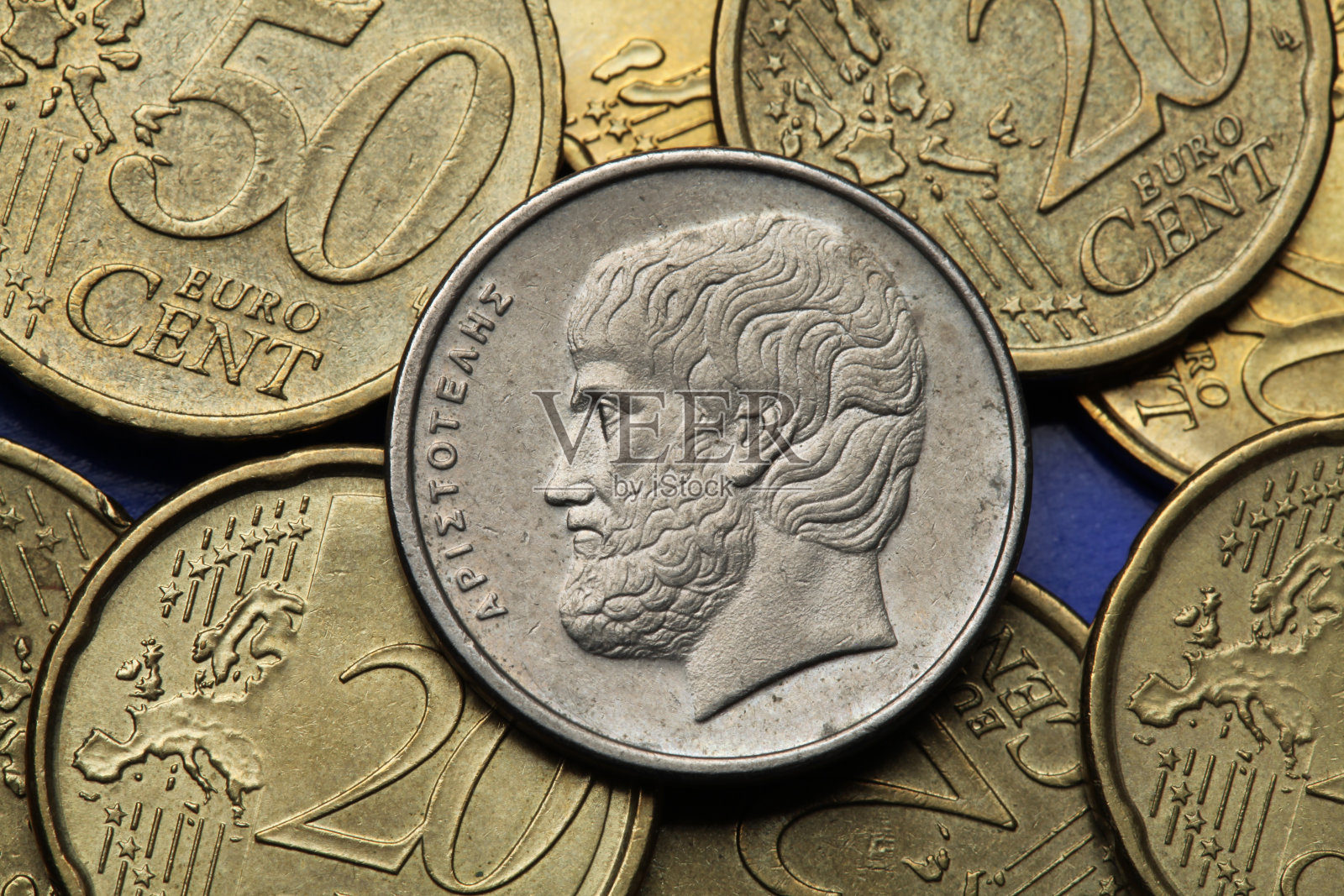 希腊的硬币照片摄影图片