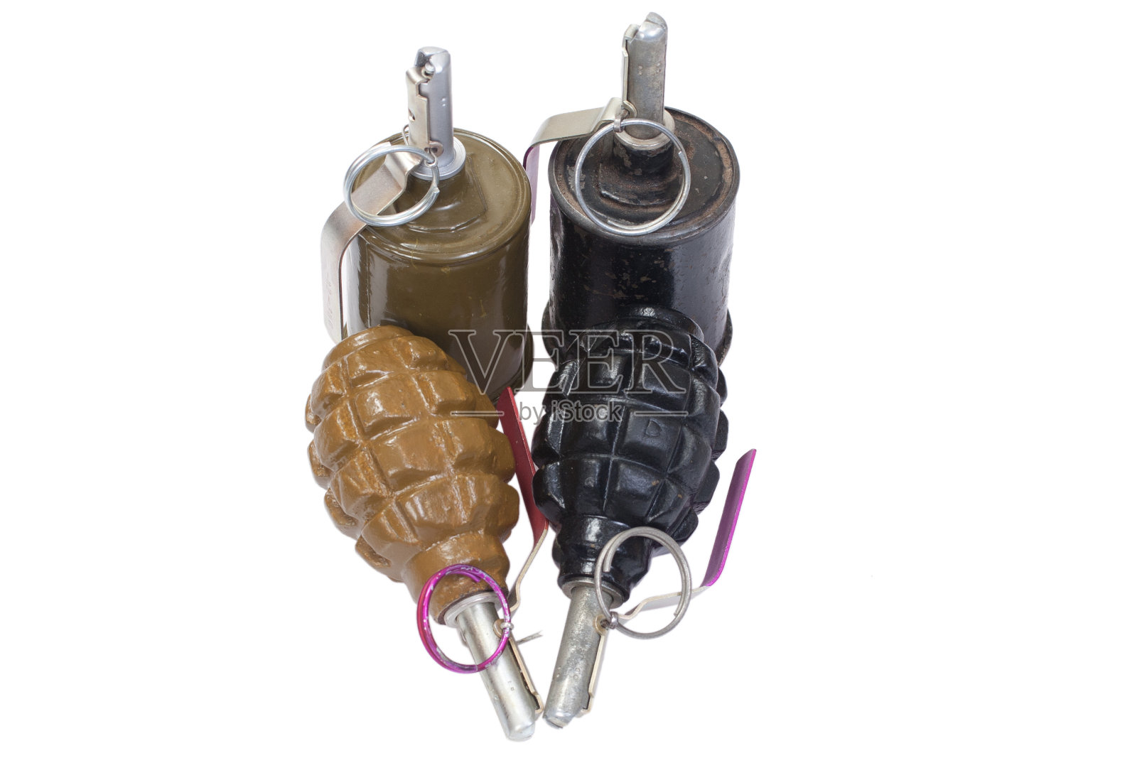 手榴弹孤立在白色背景下照片摄影图片