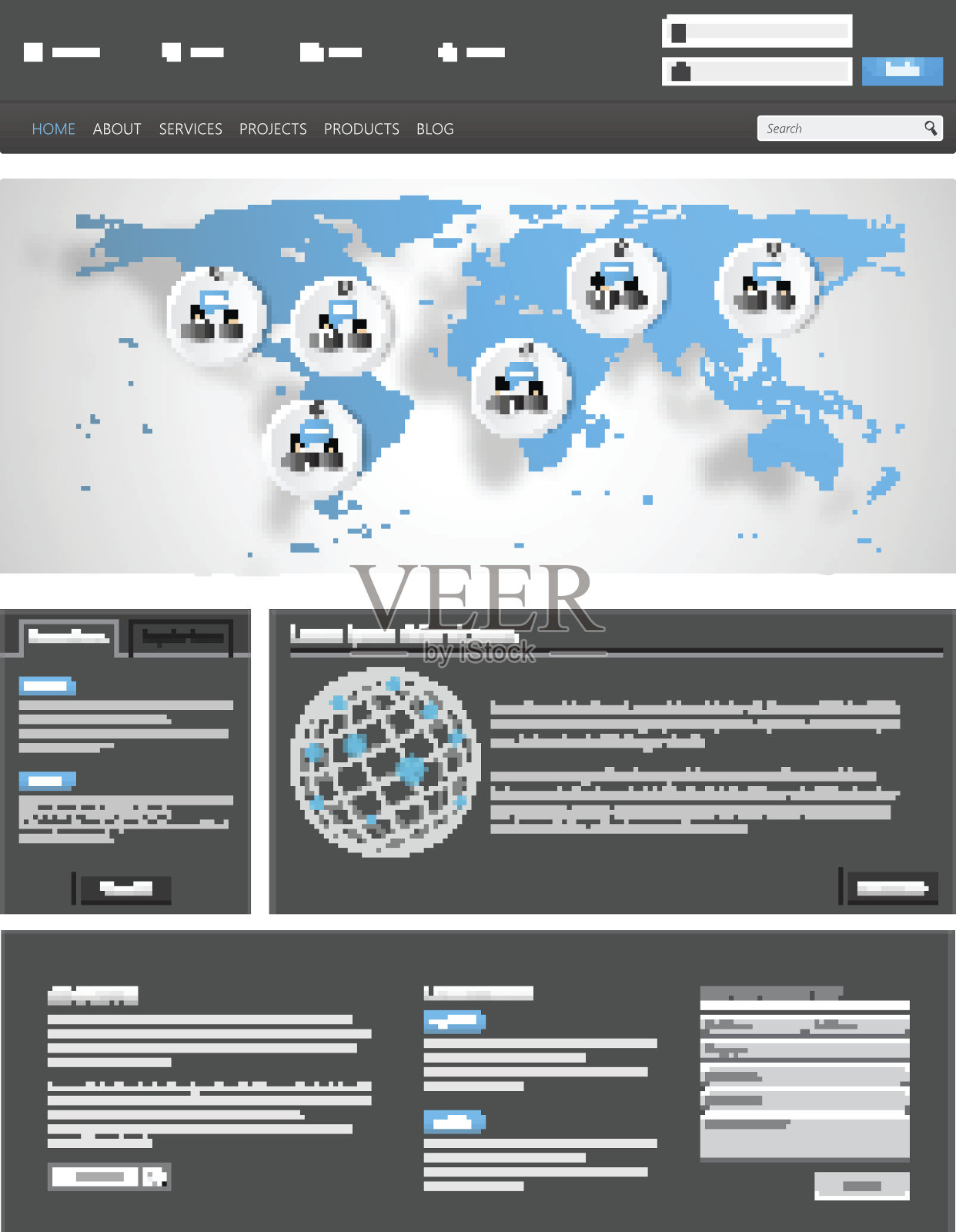网页模板设计插画图片素材